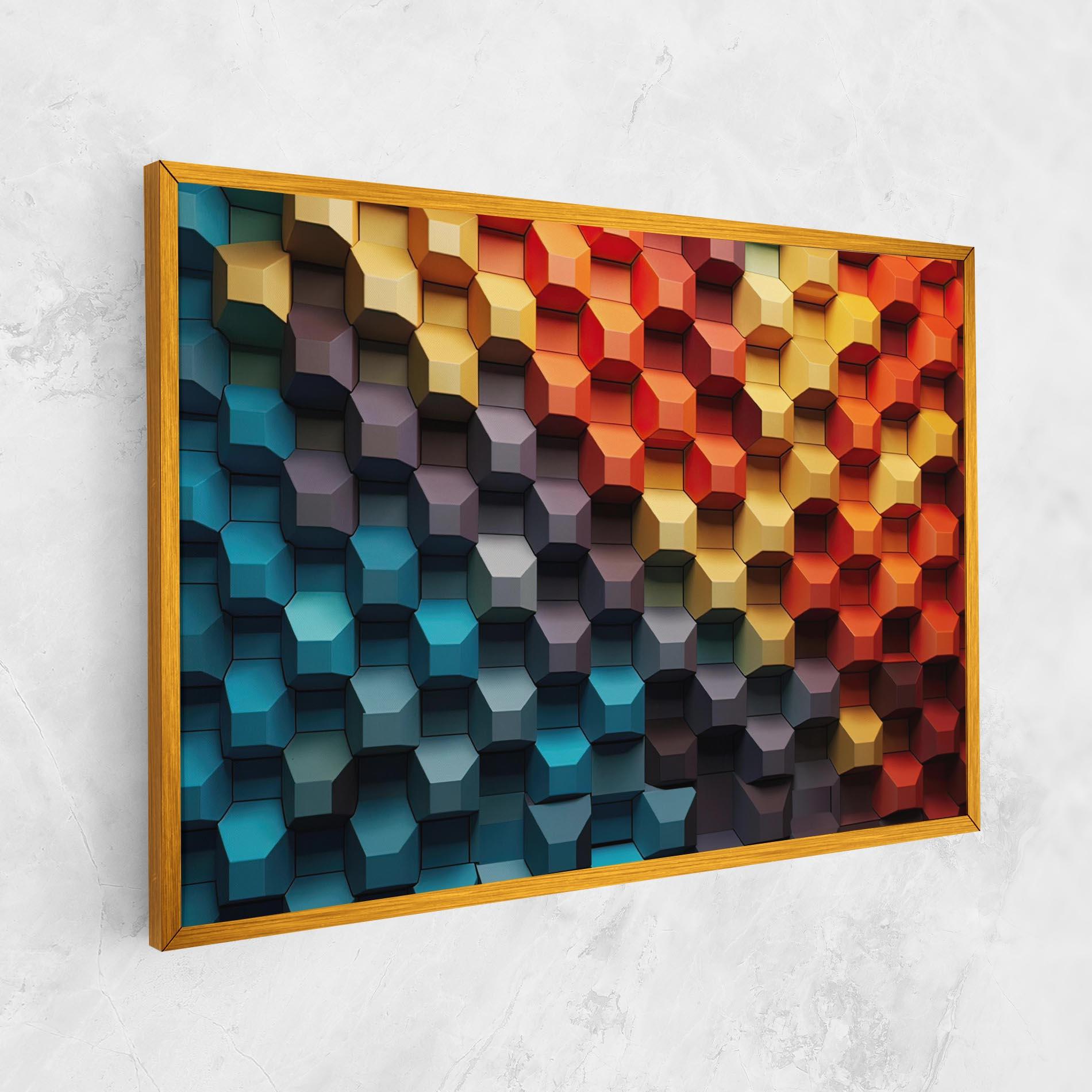 Tablou Canvas 3d Sqare Mix mockup 1