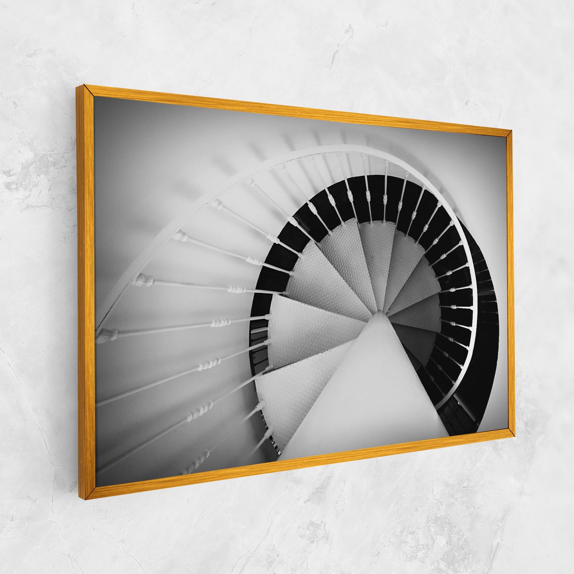 Tablou Canvas Black Circle Stairs mockup 1