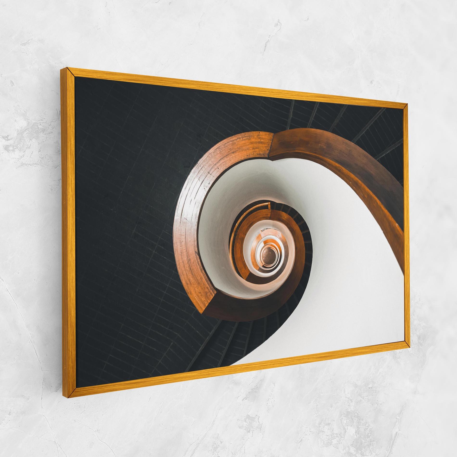 Tablou Canvas Black Spiral Stairs mockup 1