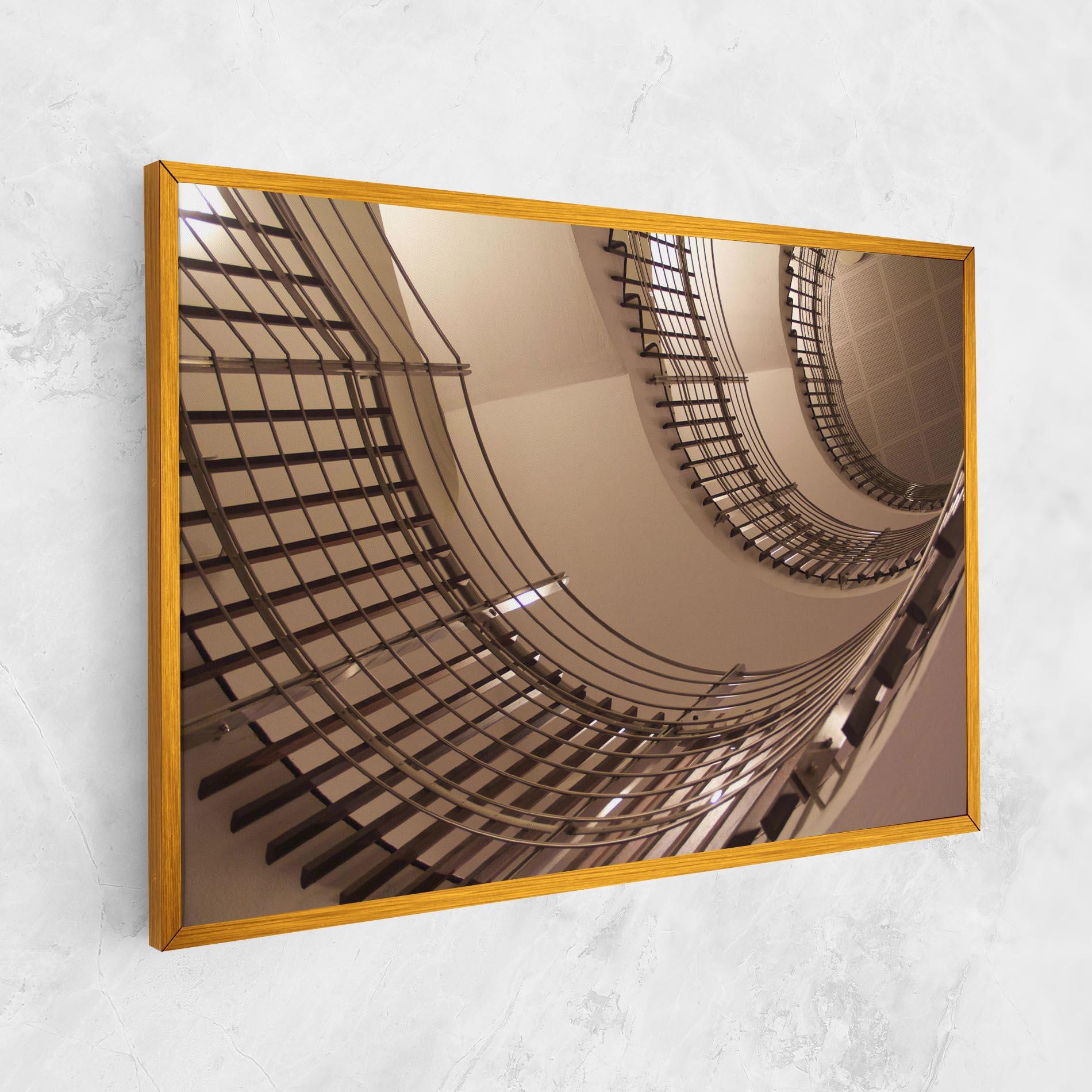 Tablou Canvas Cream Stairs mockup 1