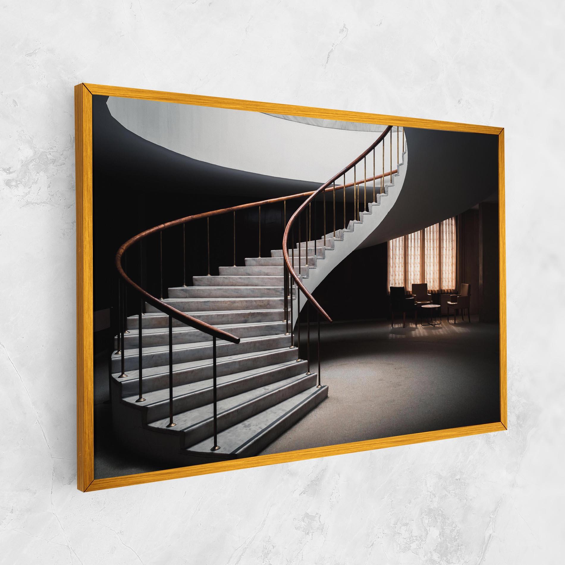 Tablou Canvas Dark Room Stairs mockup 1