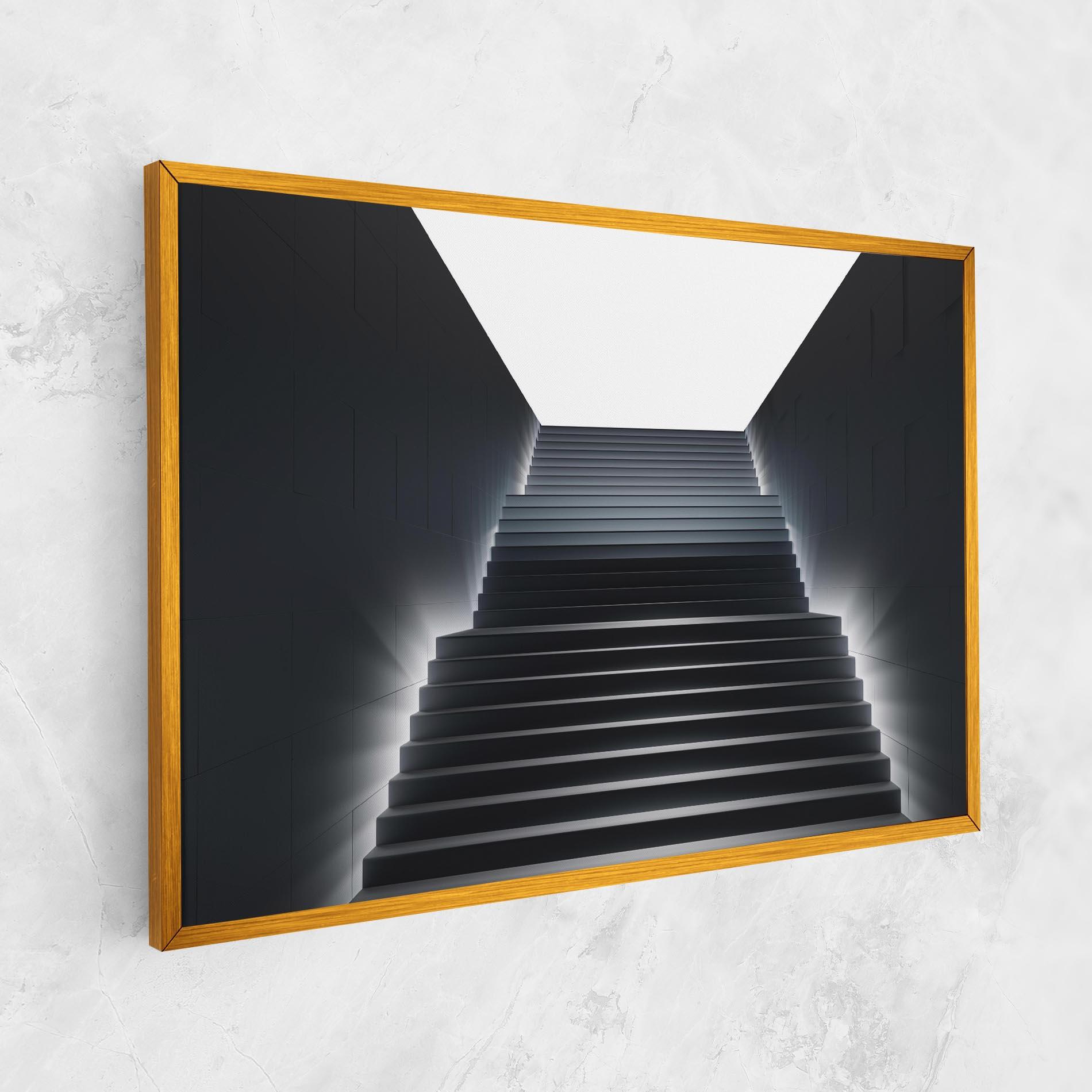 Tablou Canvas Dark Stairs mockup 1