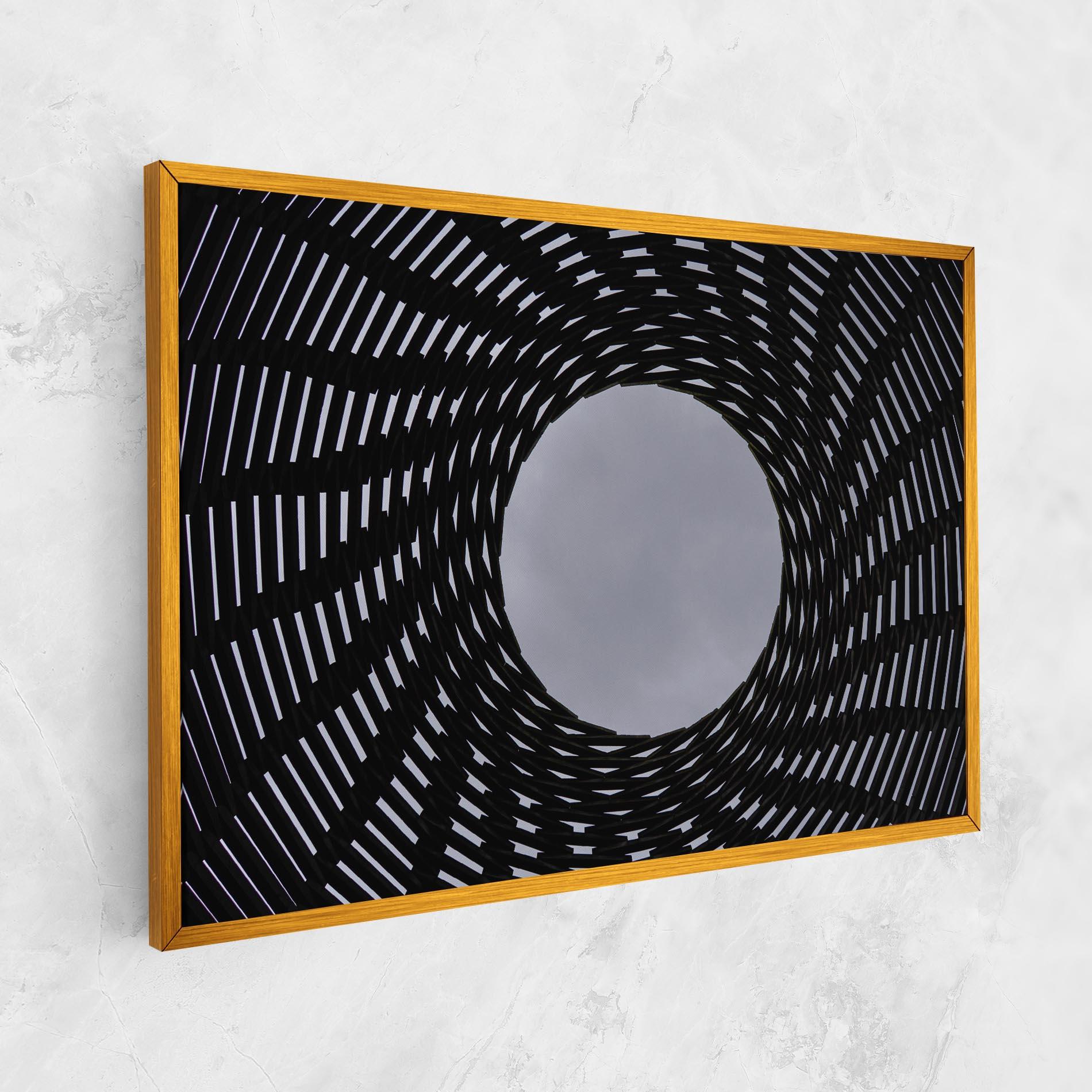 Tablou Canvas Grey Circle Lines mockup 1