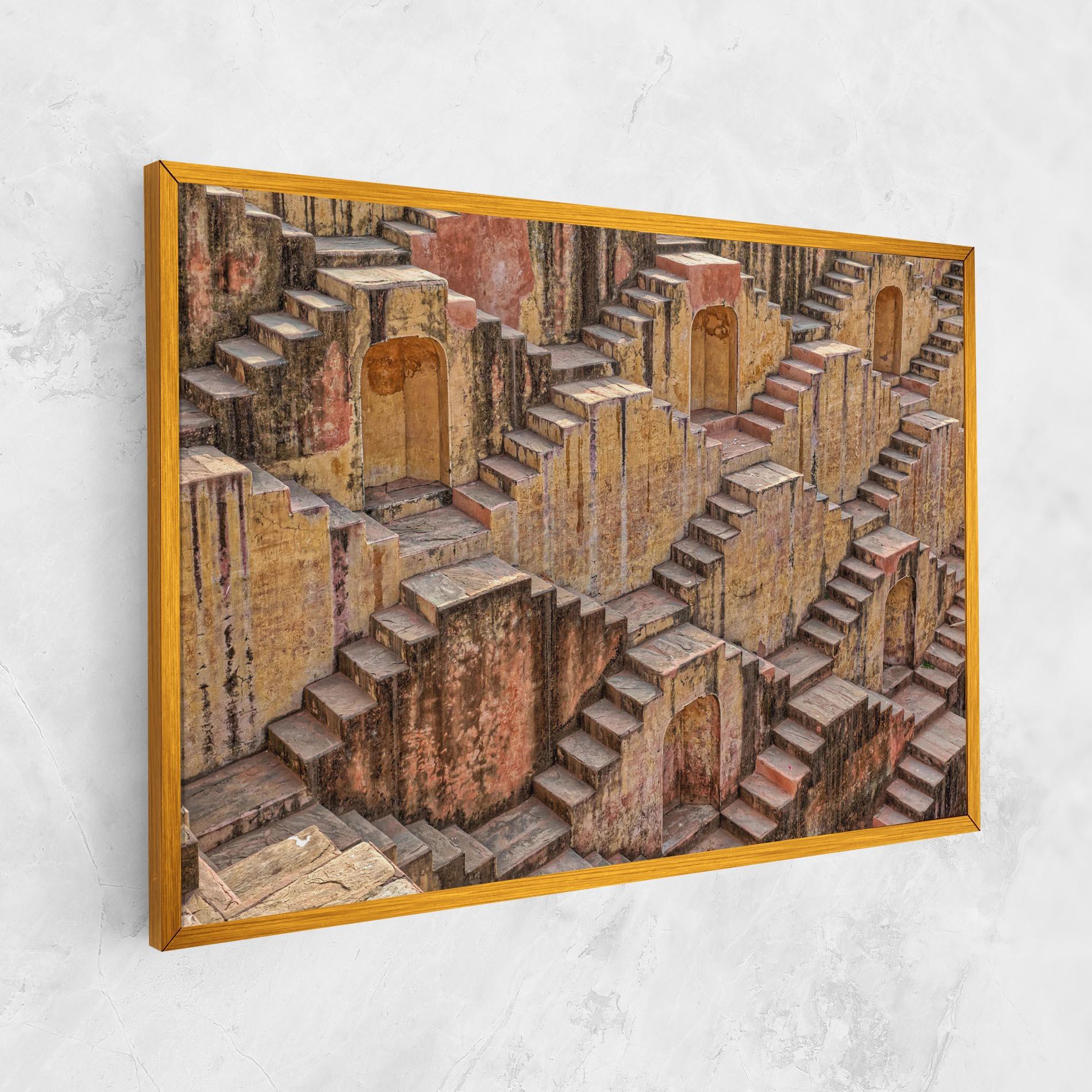 Tablou Canvas Old Brown Stairs mockup 1