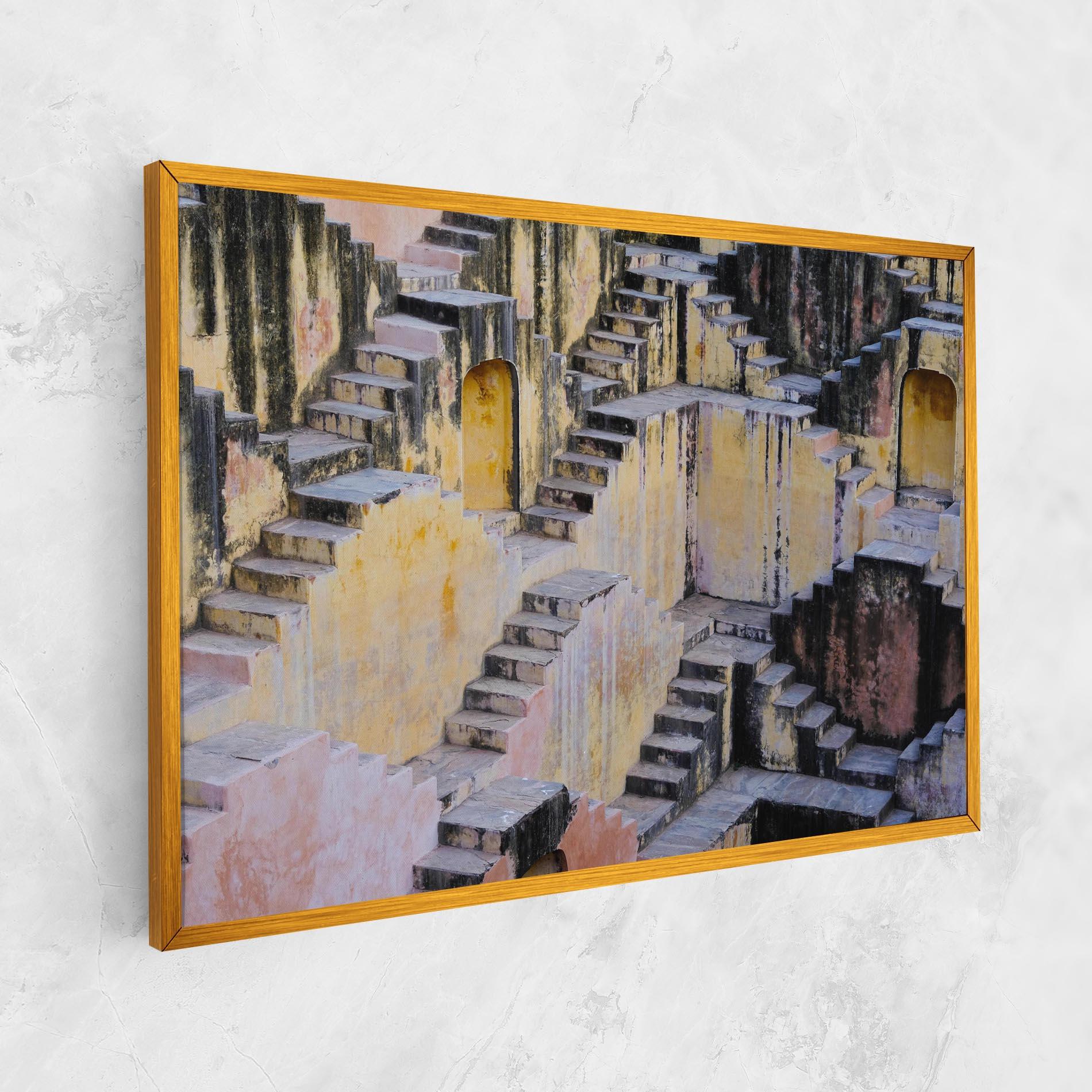 Tablou Canvas Old Yellow Stairs mockup 1