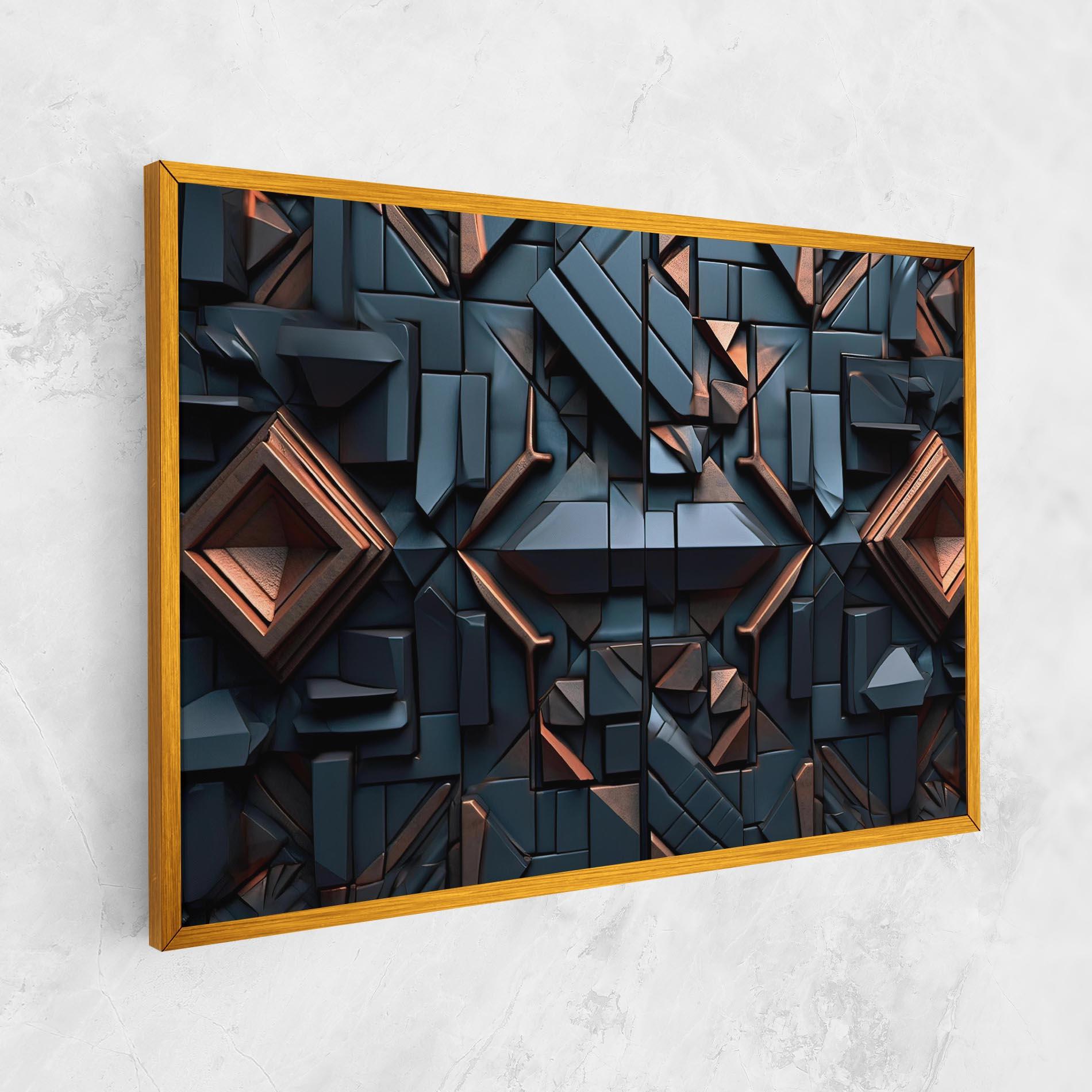 Tablou Canvas Orange Rhombus mockup 1