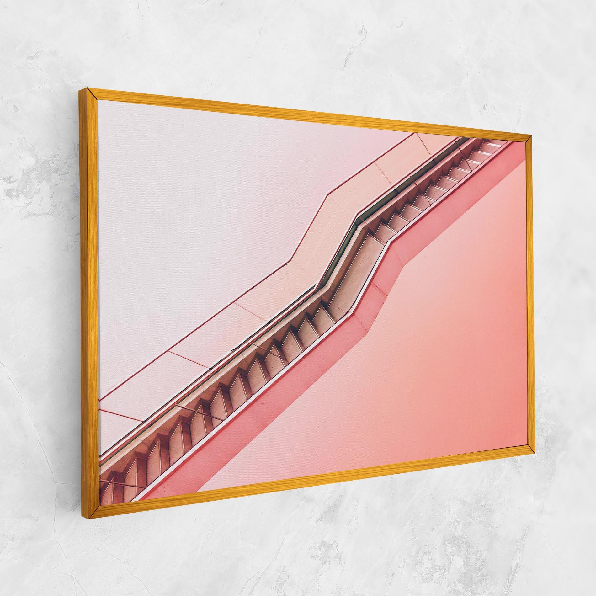 Tablou Canvas Pink Stairs mockup 1