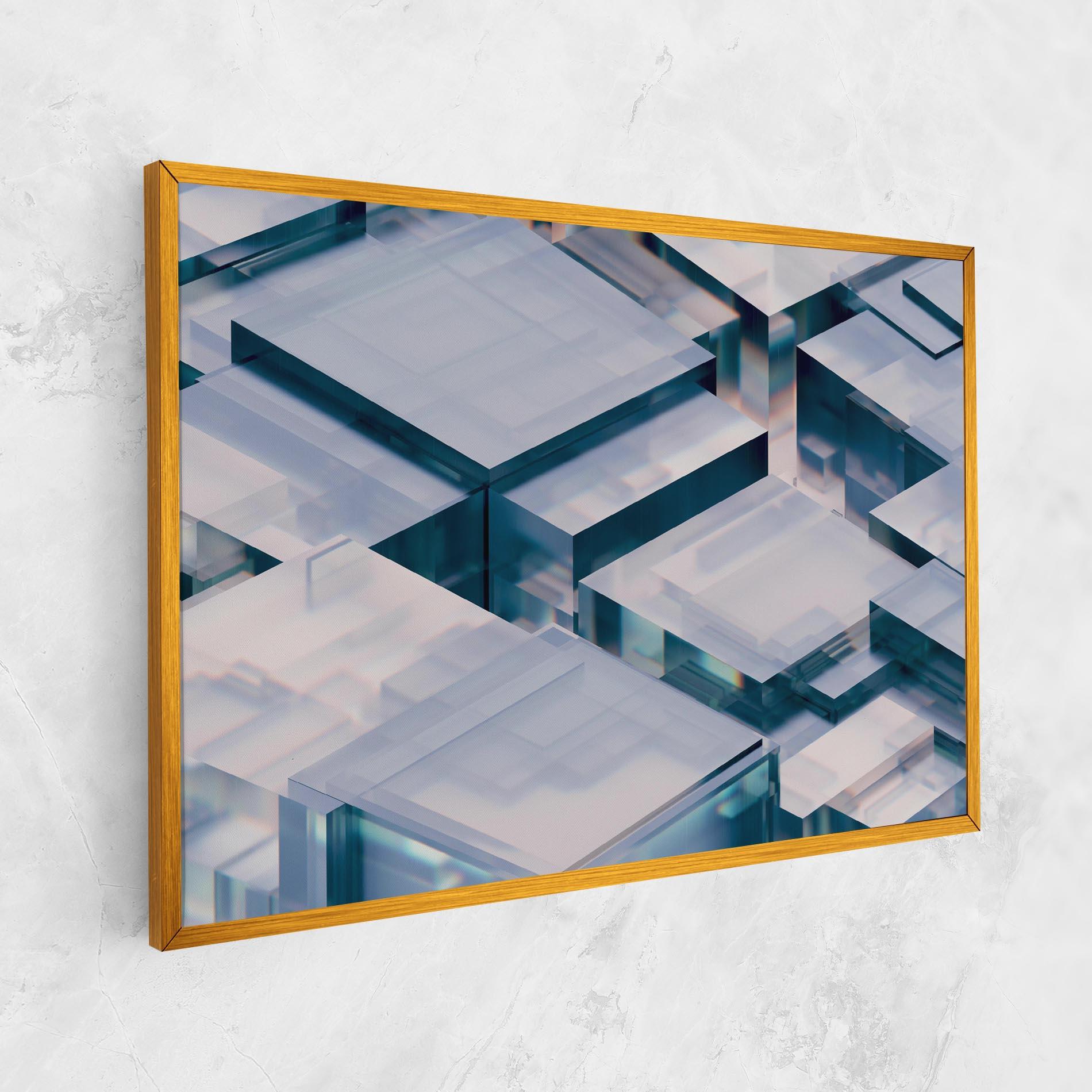 Tablou Canvas Square Glass mockup 1