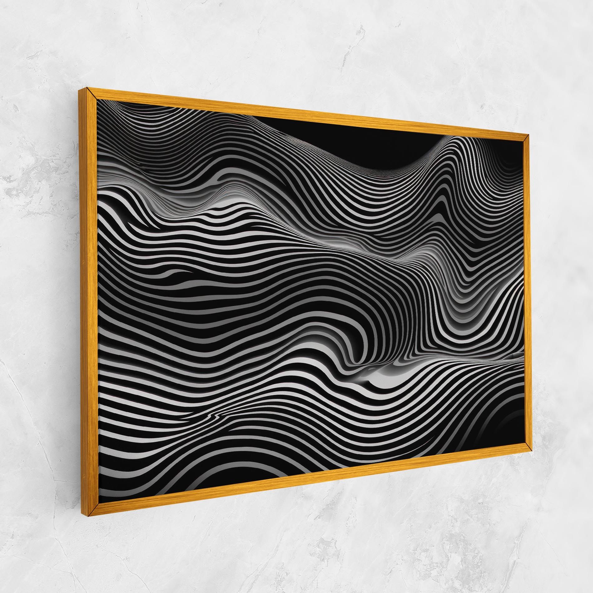 White Black Lines Wave mockup 1