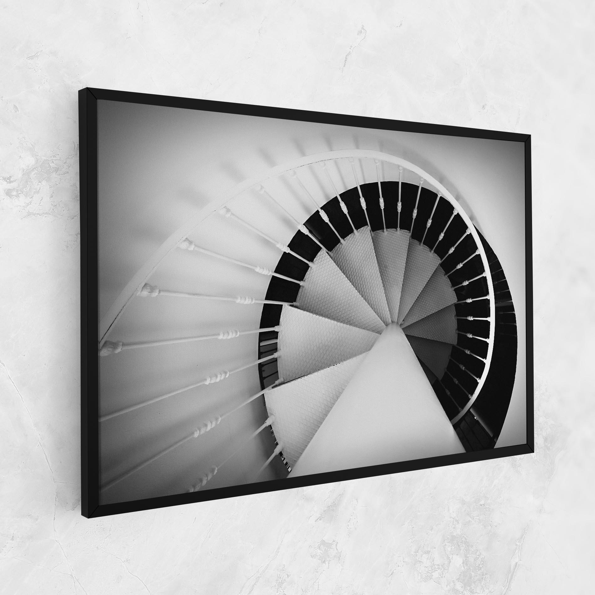 Tablou Canvas Black Circle Stairs mockup 1