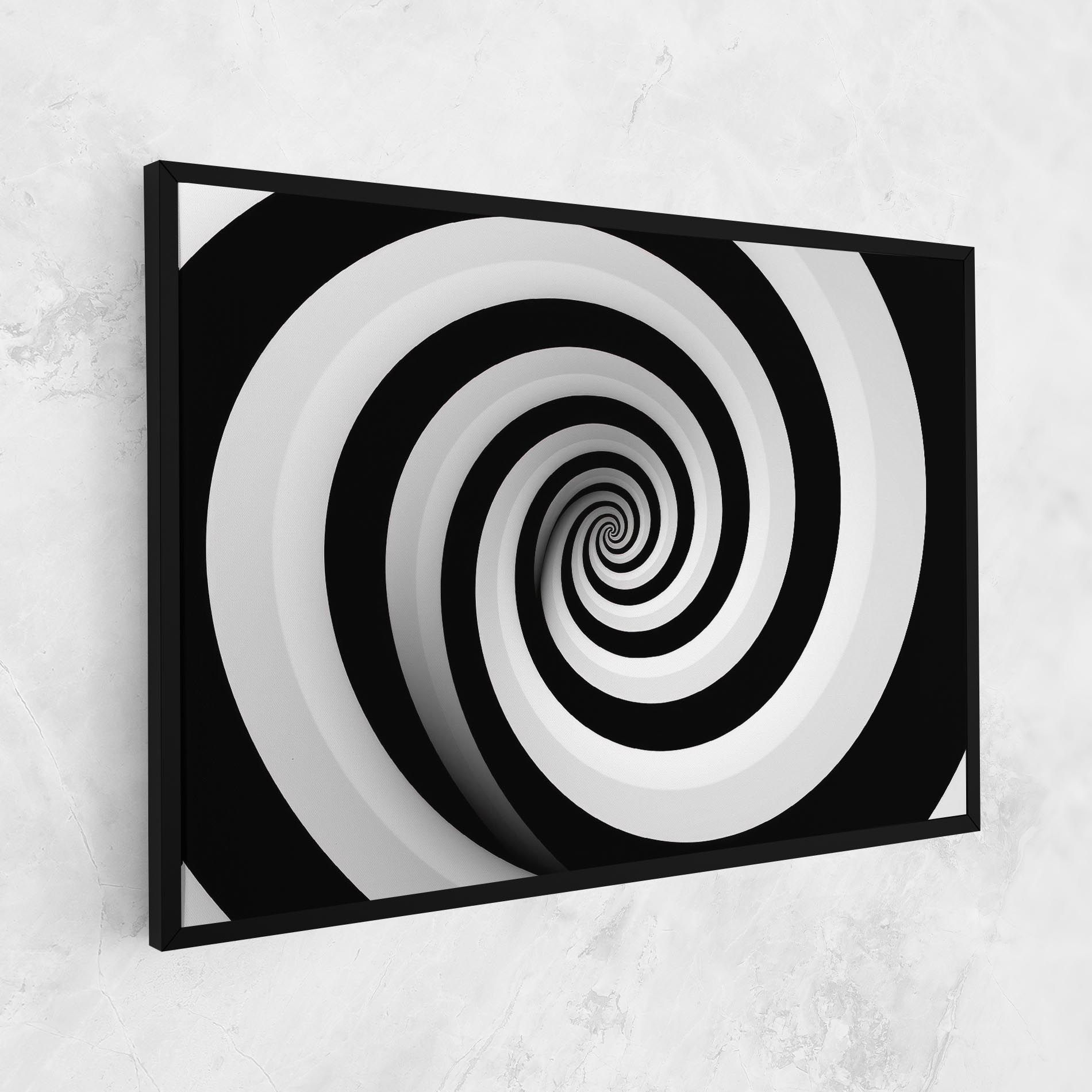 Black White Spiral mockup 1