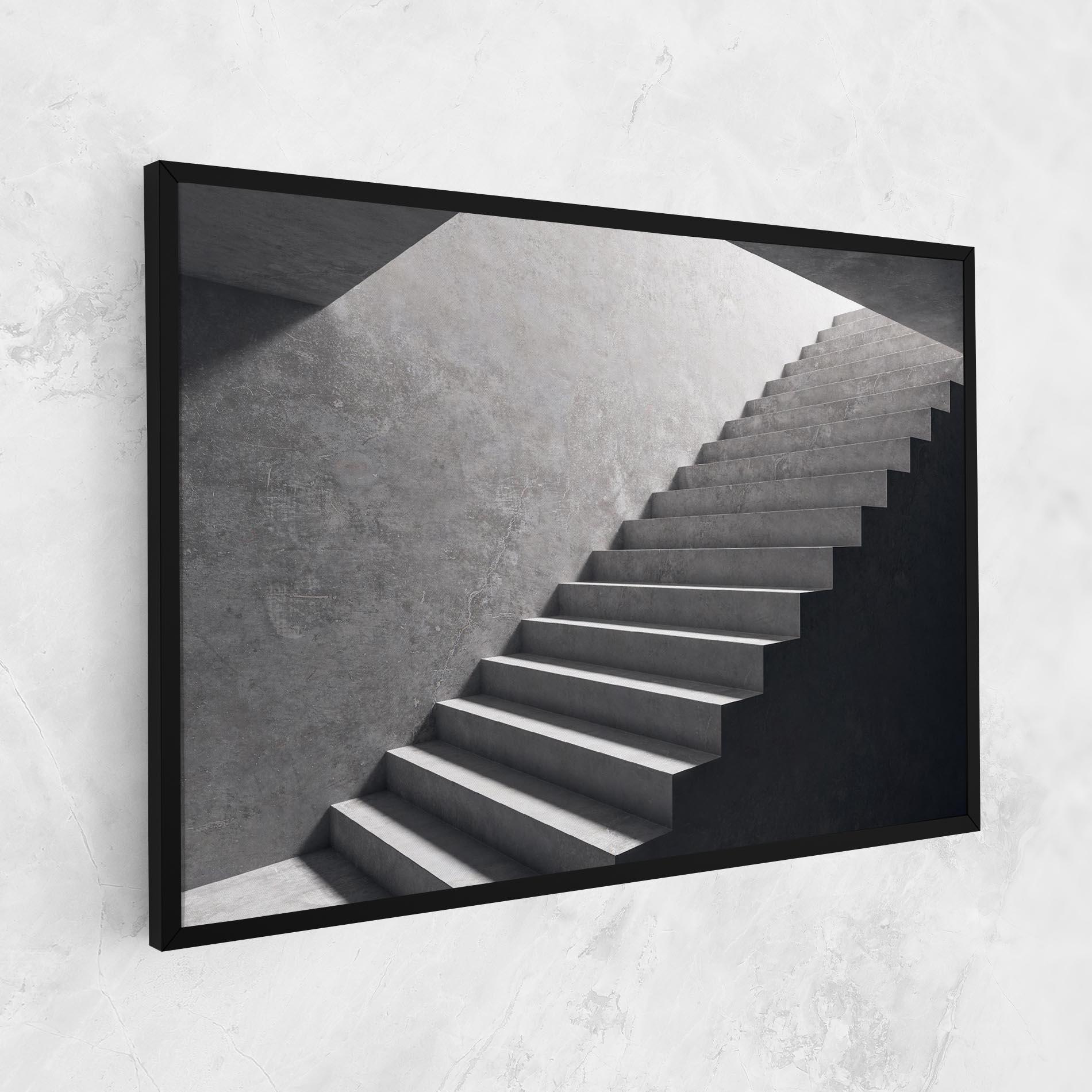 Tablou Canvas Concrete Stairs mockup 1