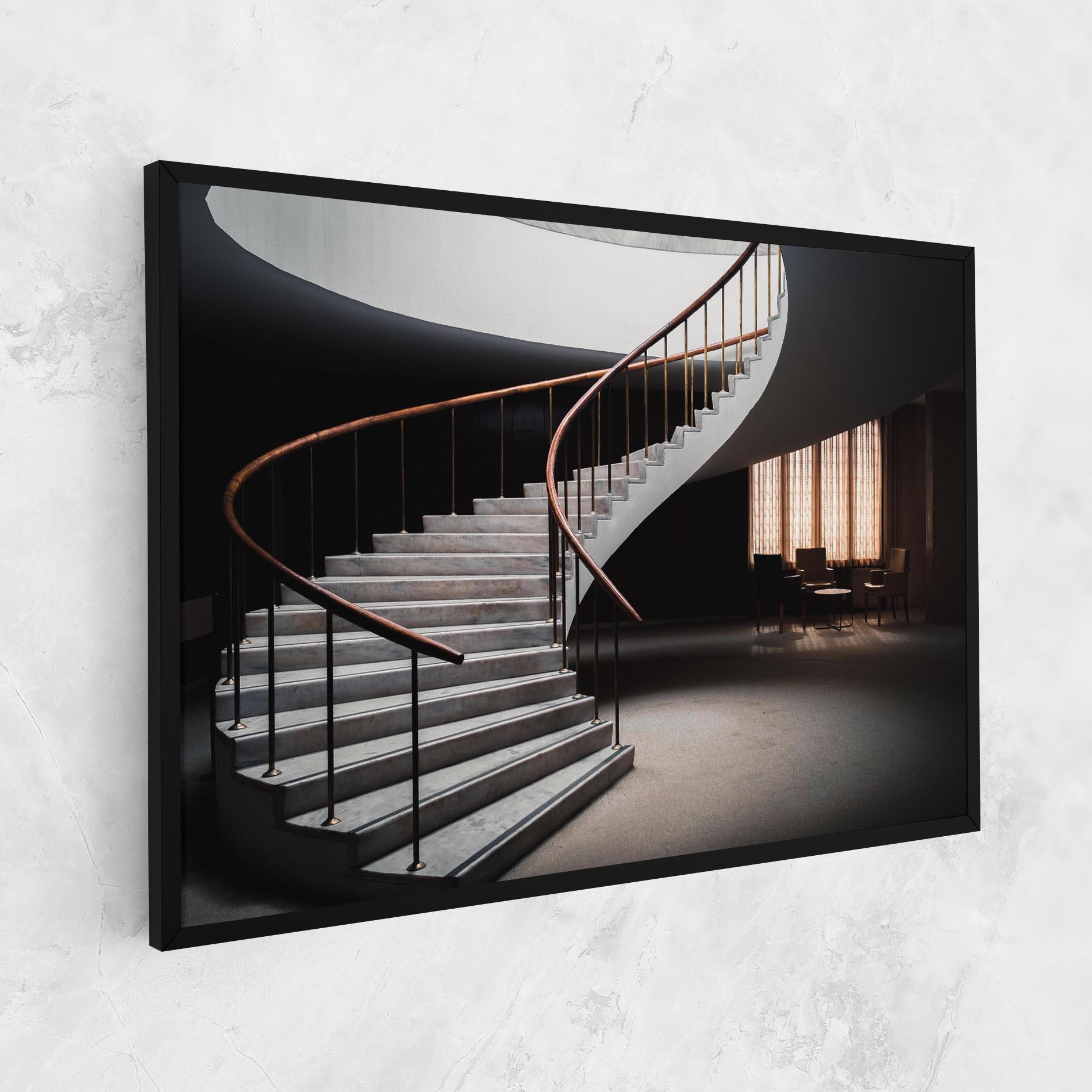Tablou Canvas Dark Room Stairs mockup 1