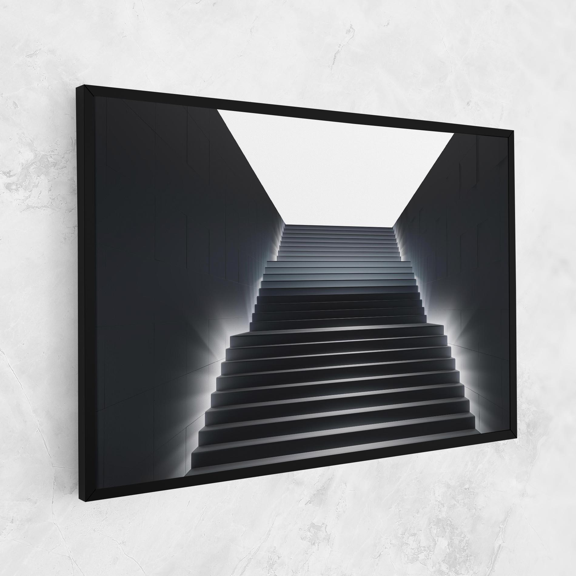 Tablou Canvas Dark Stairs mockup 1