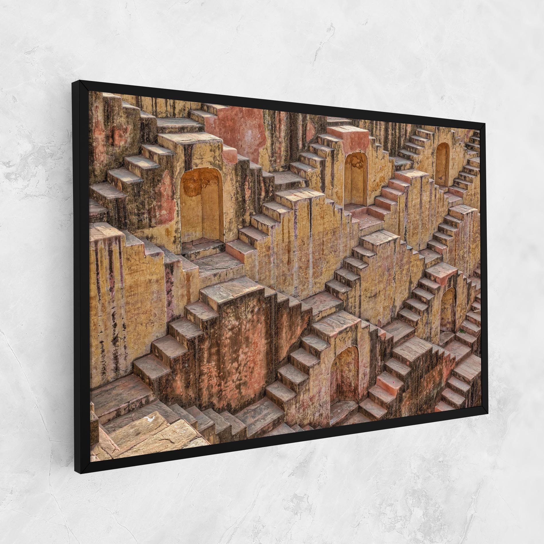 Tablou Canvas Old Brown Stairs mockup 1