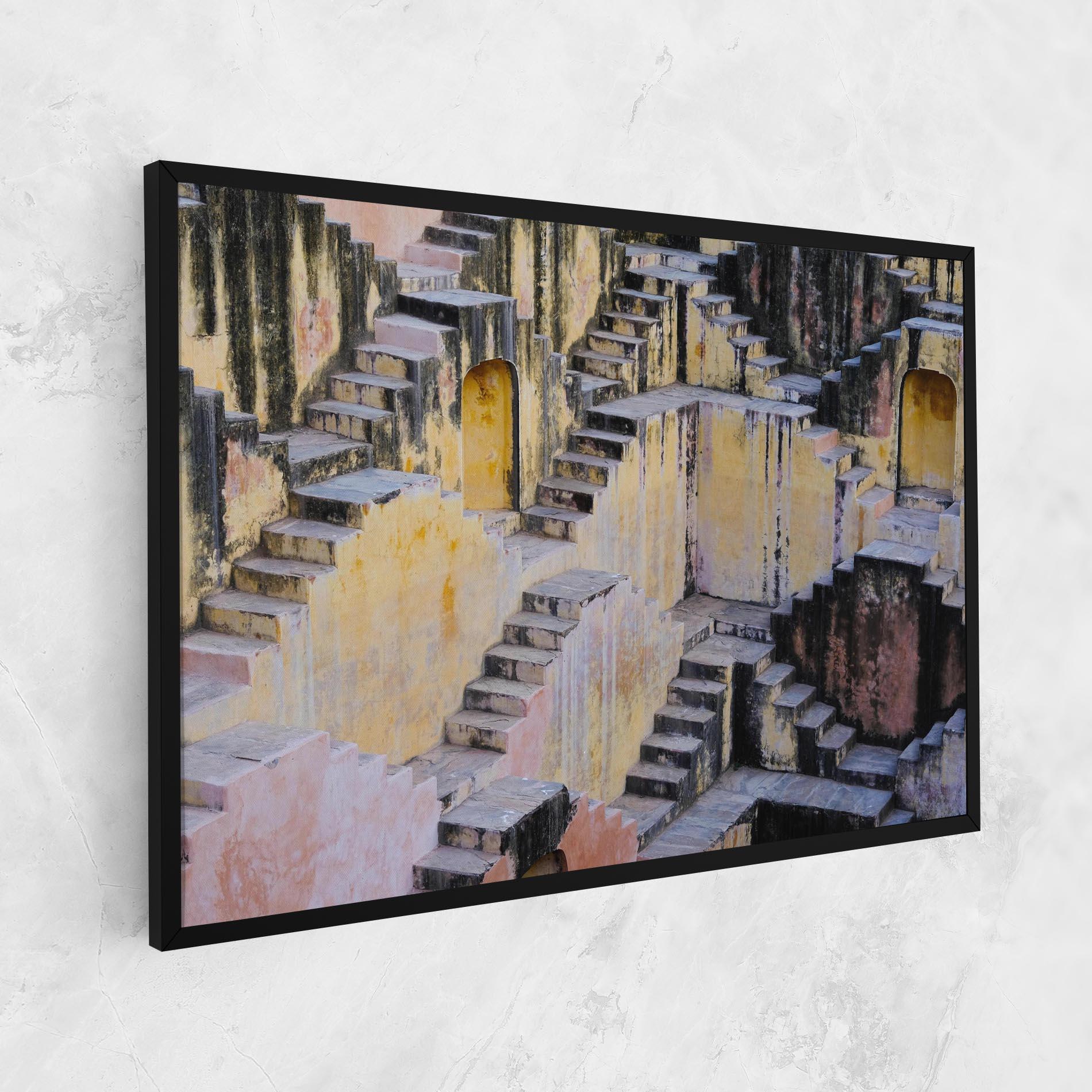 Tablou Canvas Old Yellow Stairs mockup 1