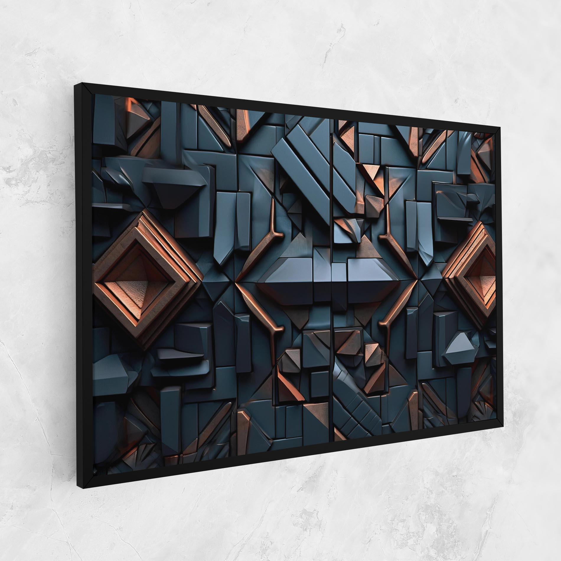 Tablou Canvas Orange Rhombus mockup 1