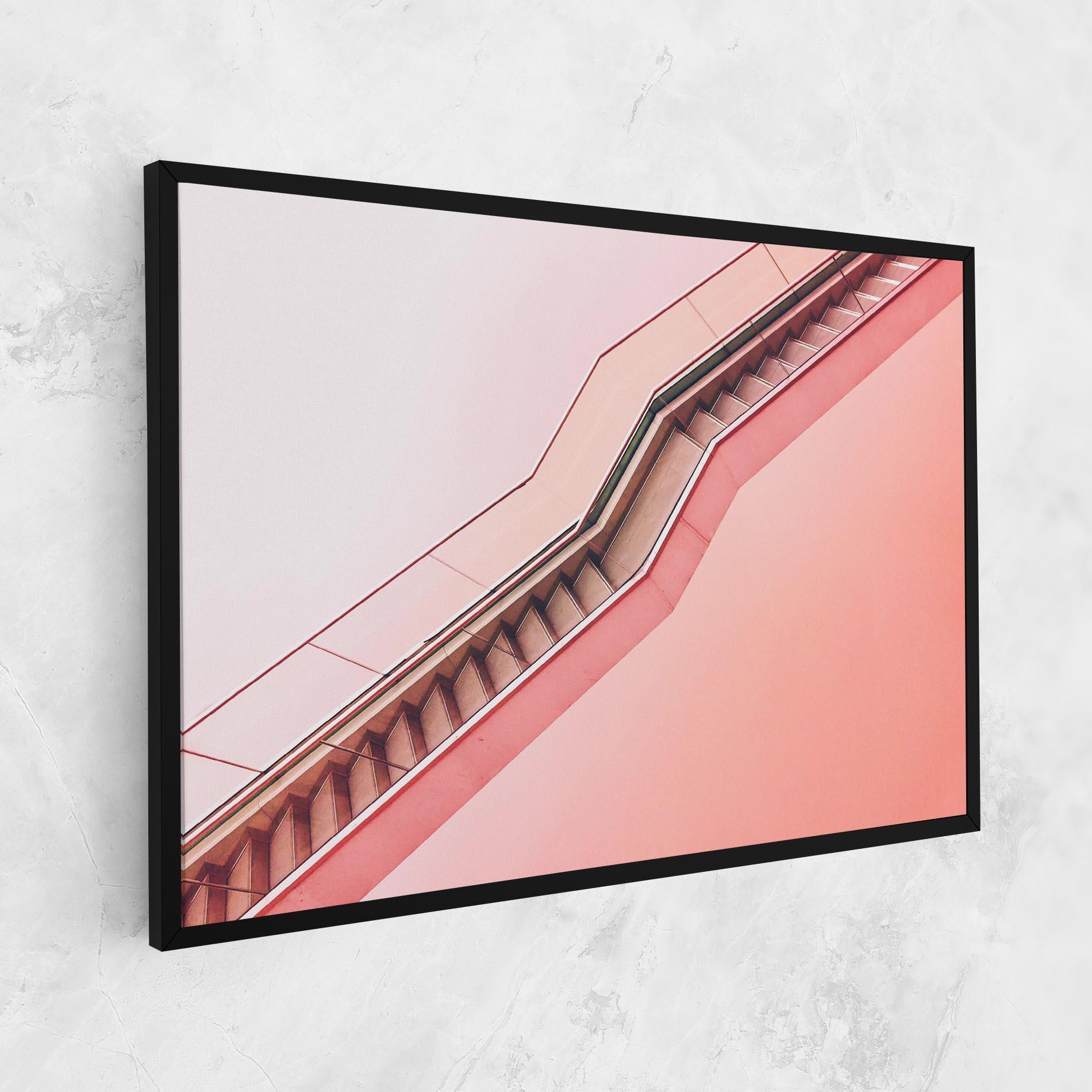 Tablou Canvas Pink Stairs mockup 1