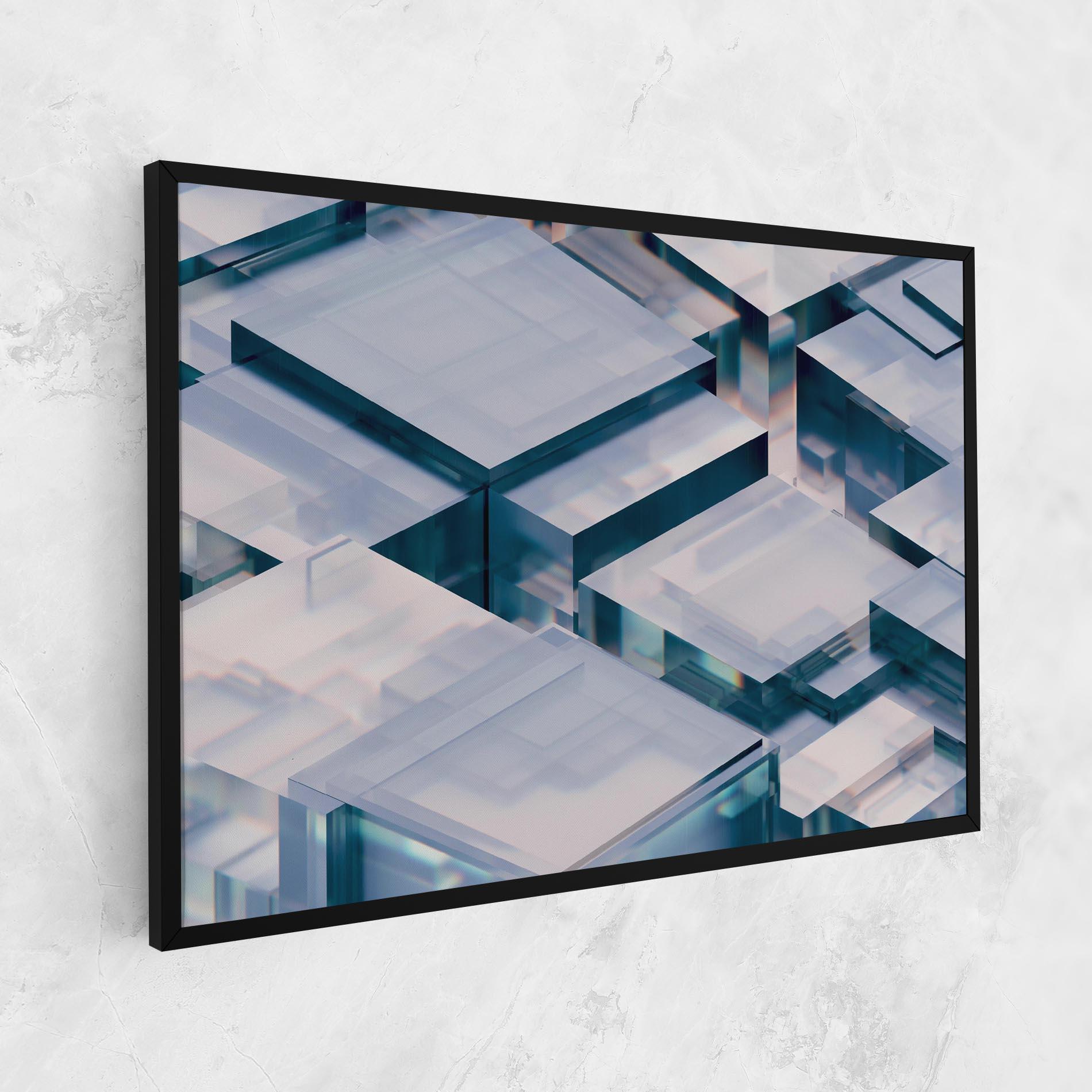Tablou Canvas Square Glass mockup 1