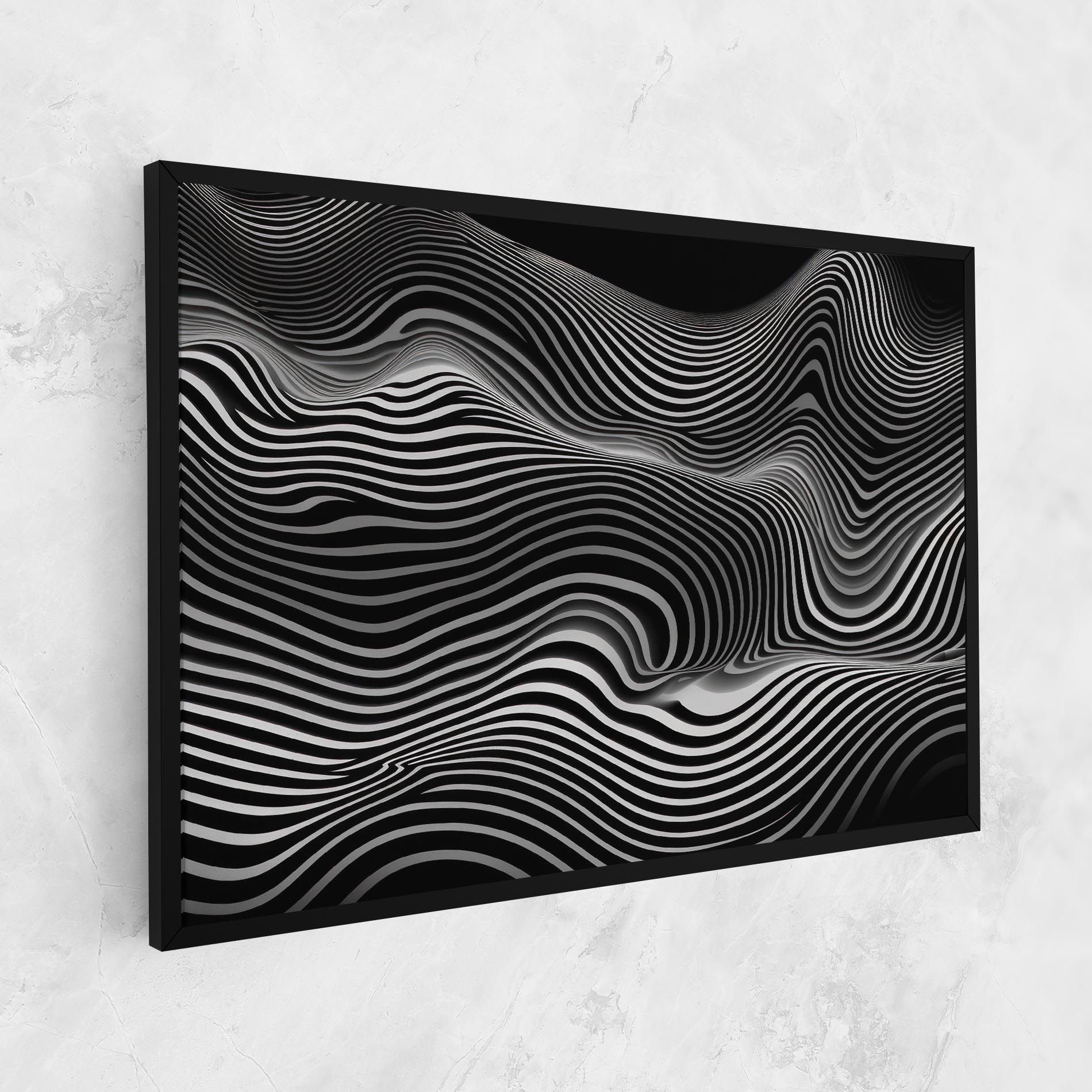White Black Lines Wave mockup 1