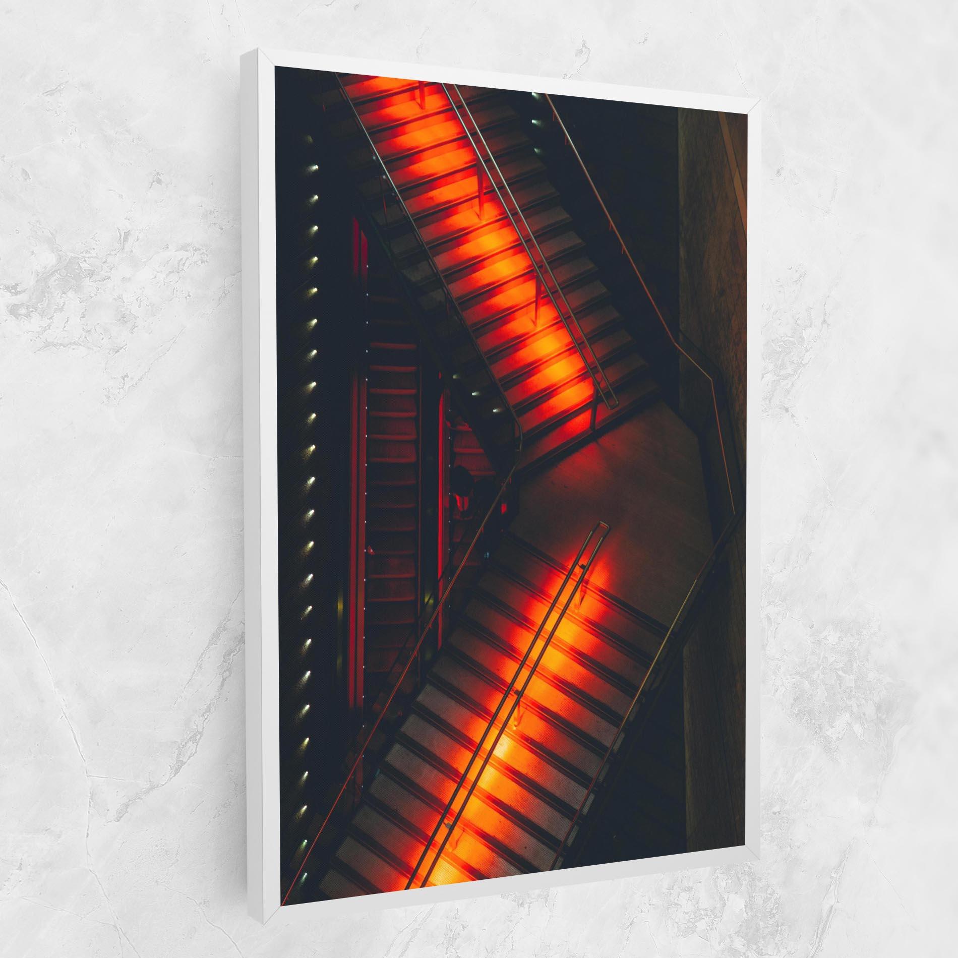 Tablou Canvas Orange Light Stairs mockup 1