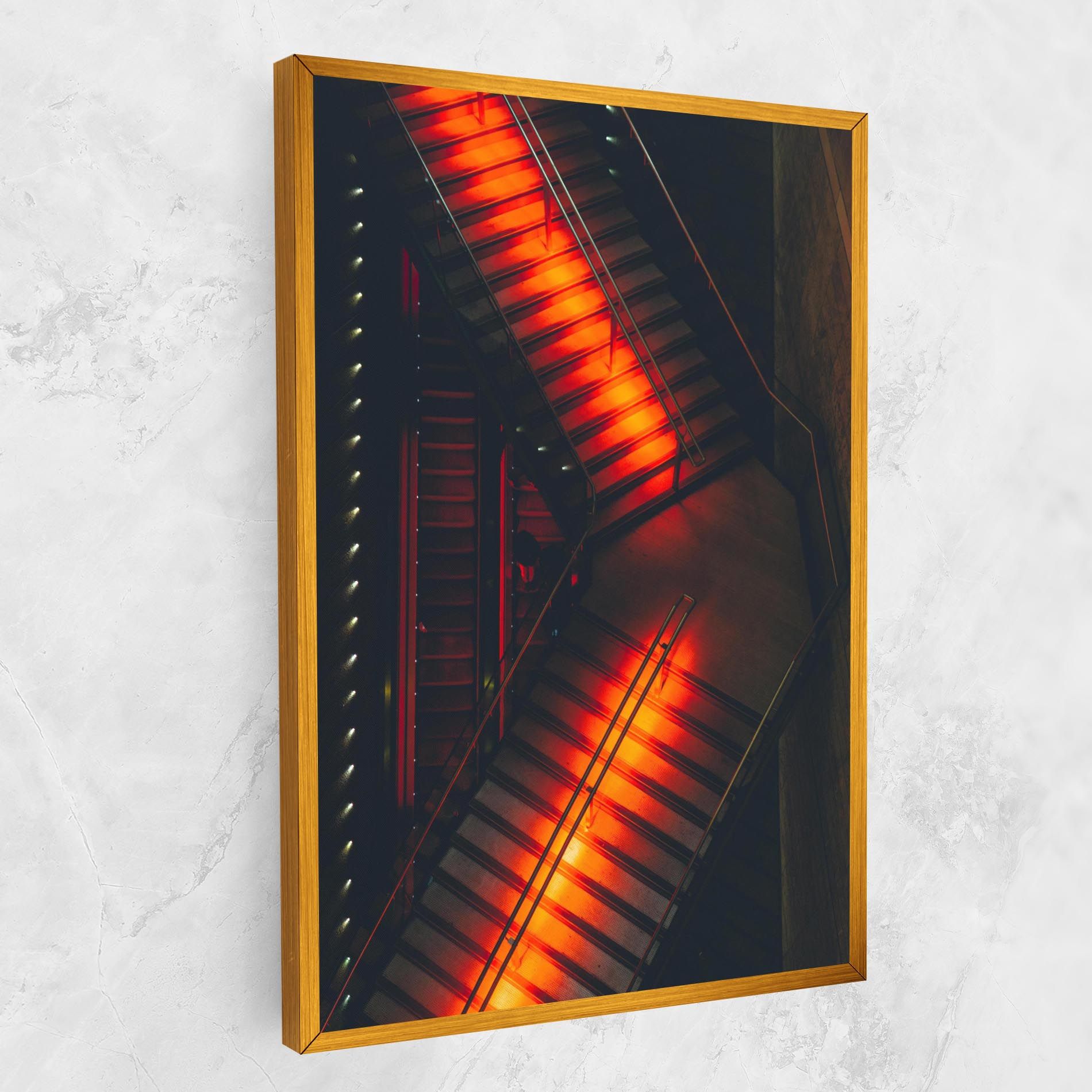 Orange Light Stairs mockup 1