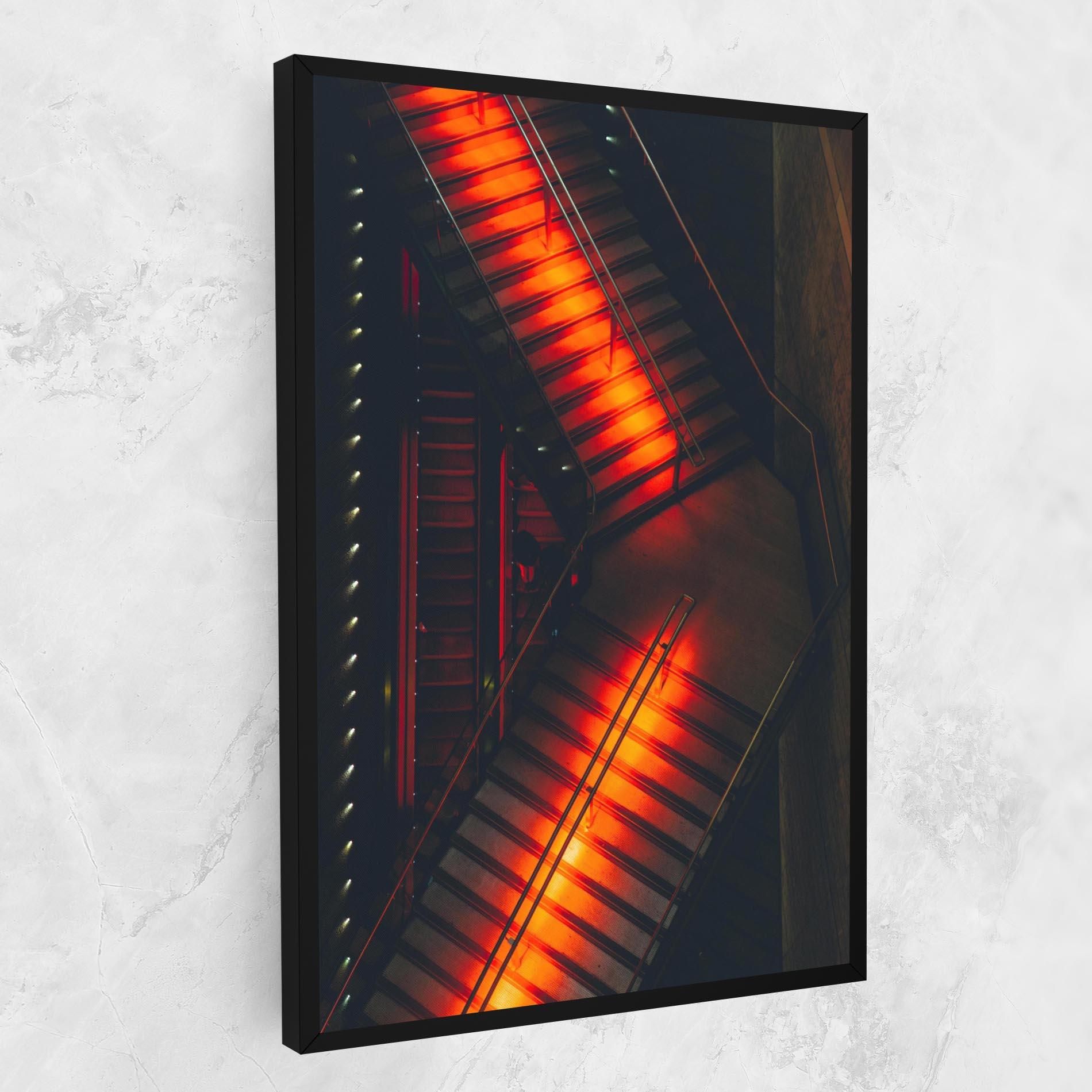 Tablou Canvas Orange Light Stairs mockup 1