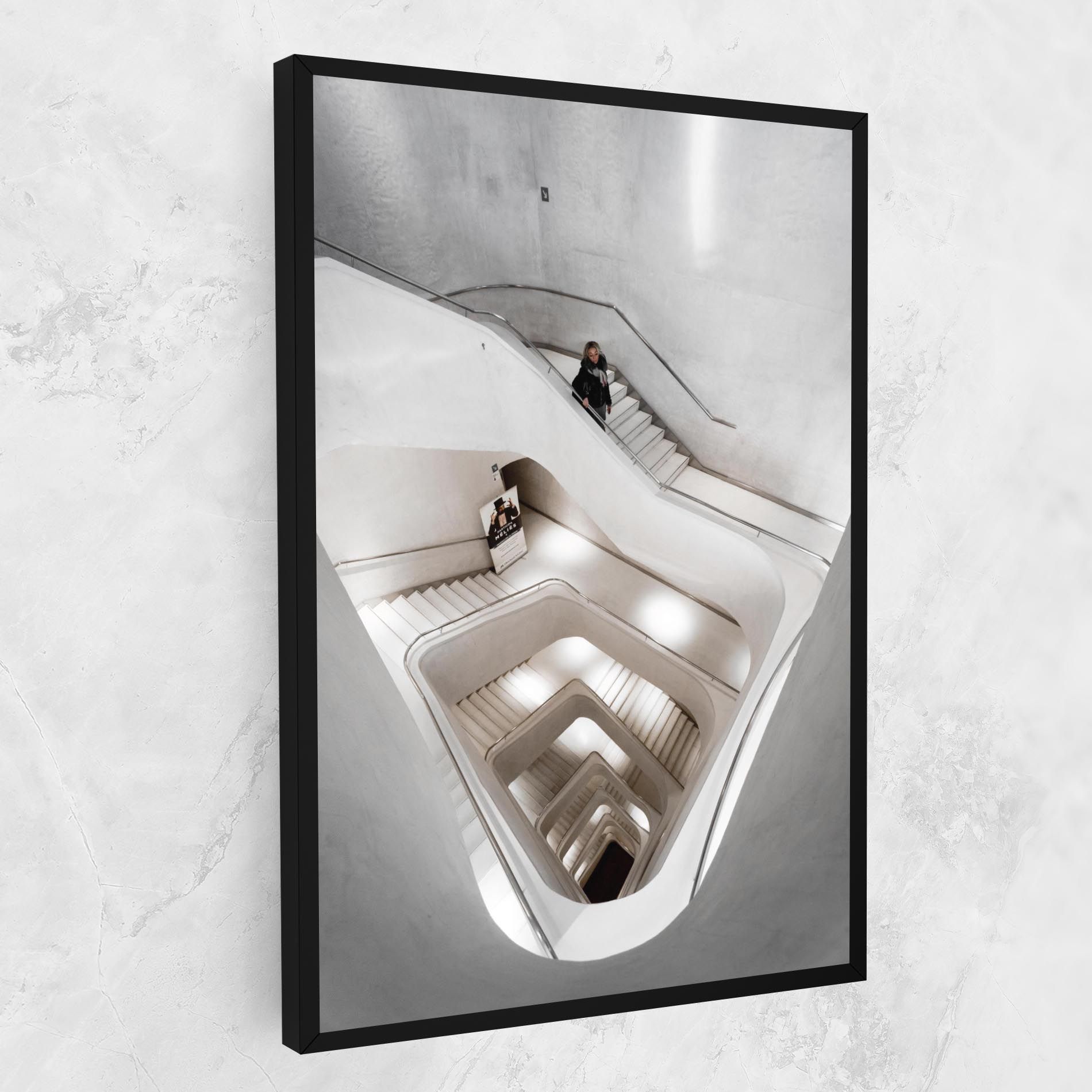 White Stairs Spiral mockup 1