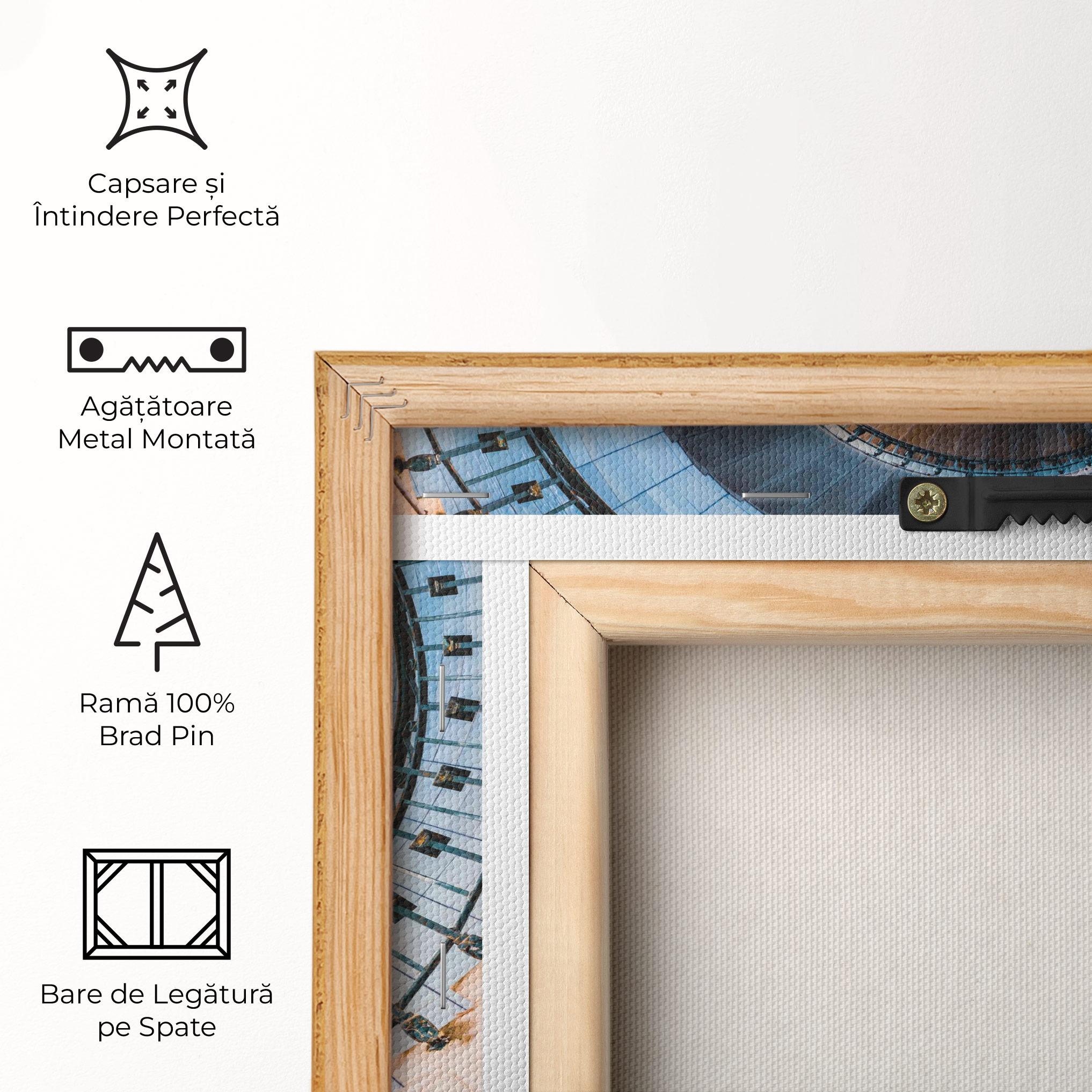 Tablou Canvas Blue Opaline Stairs mockup 5