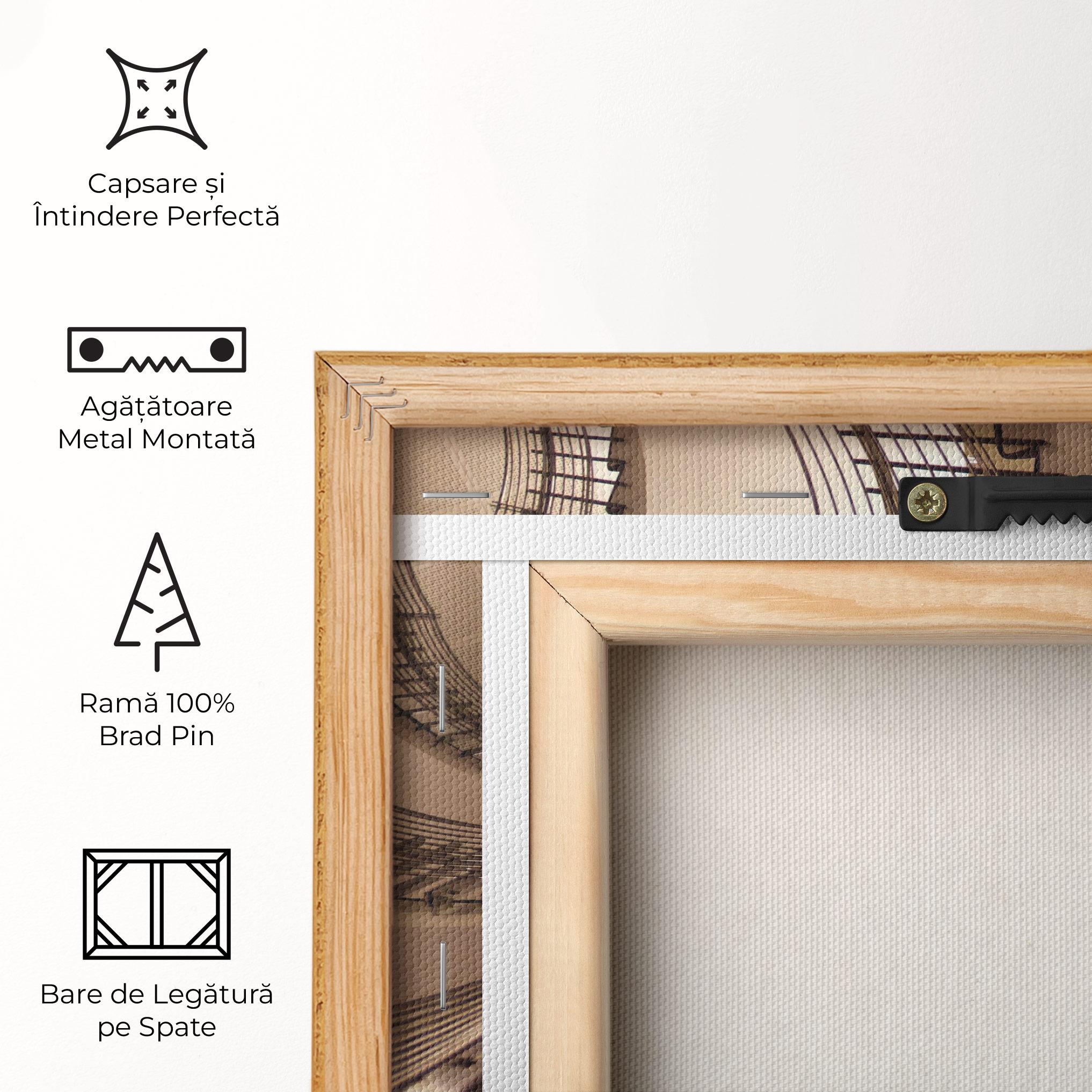 Tablou Canvas Cream Stairs mockup 5