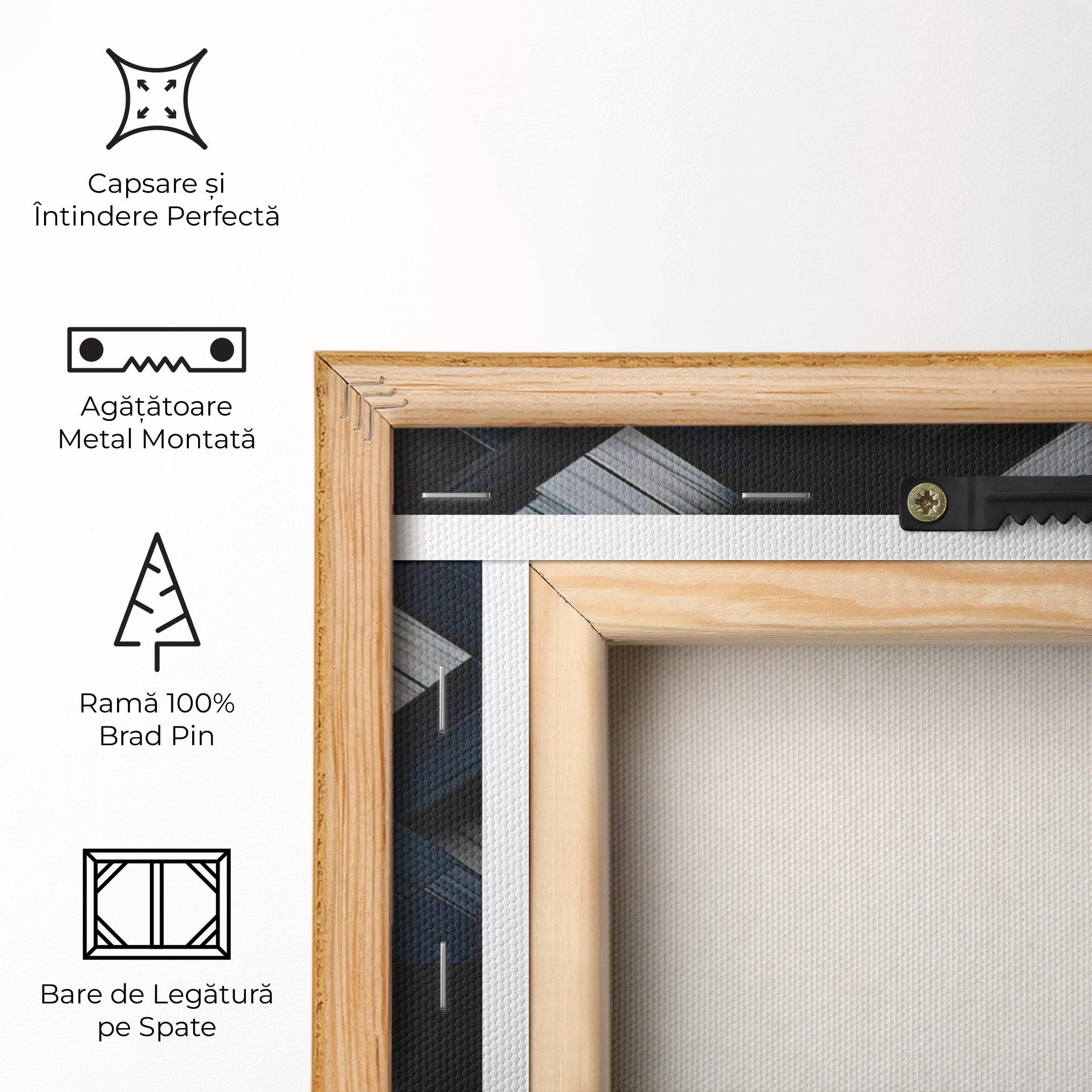 Tablou Canvas Dark Blue Wall mockup 5