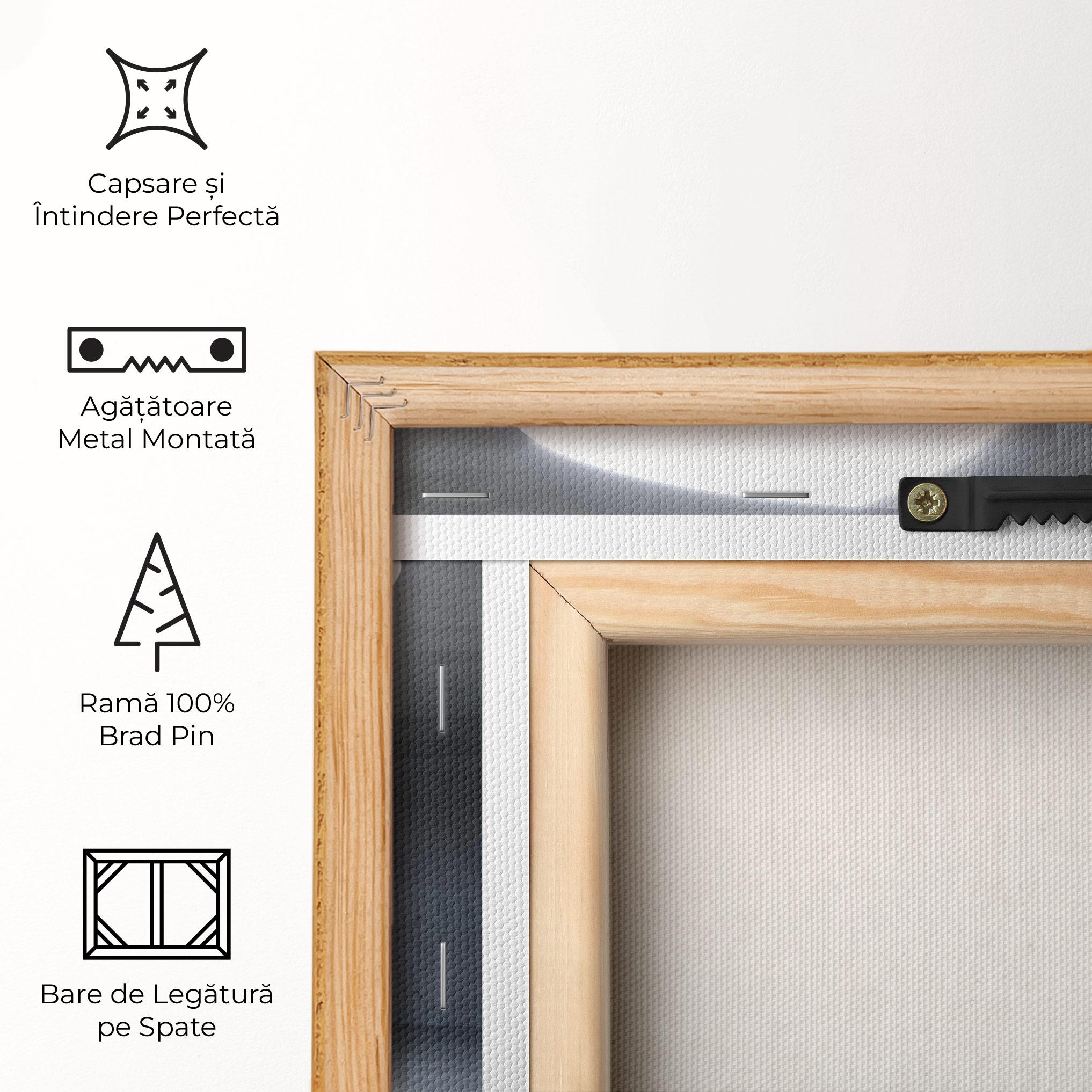 Tablou Canvas Spiral White Staircase mockup 5