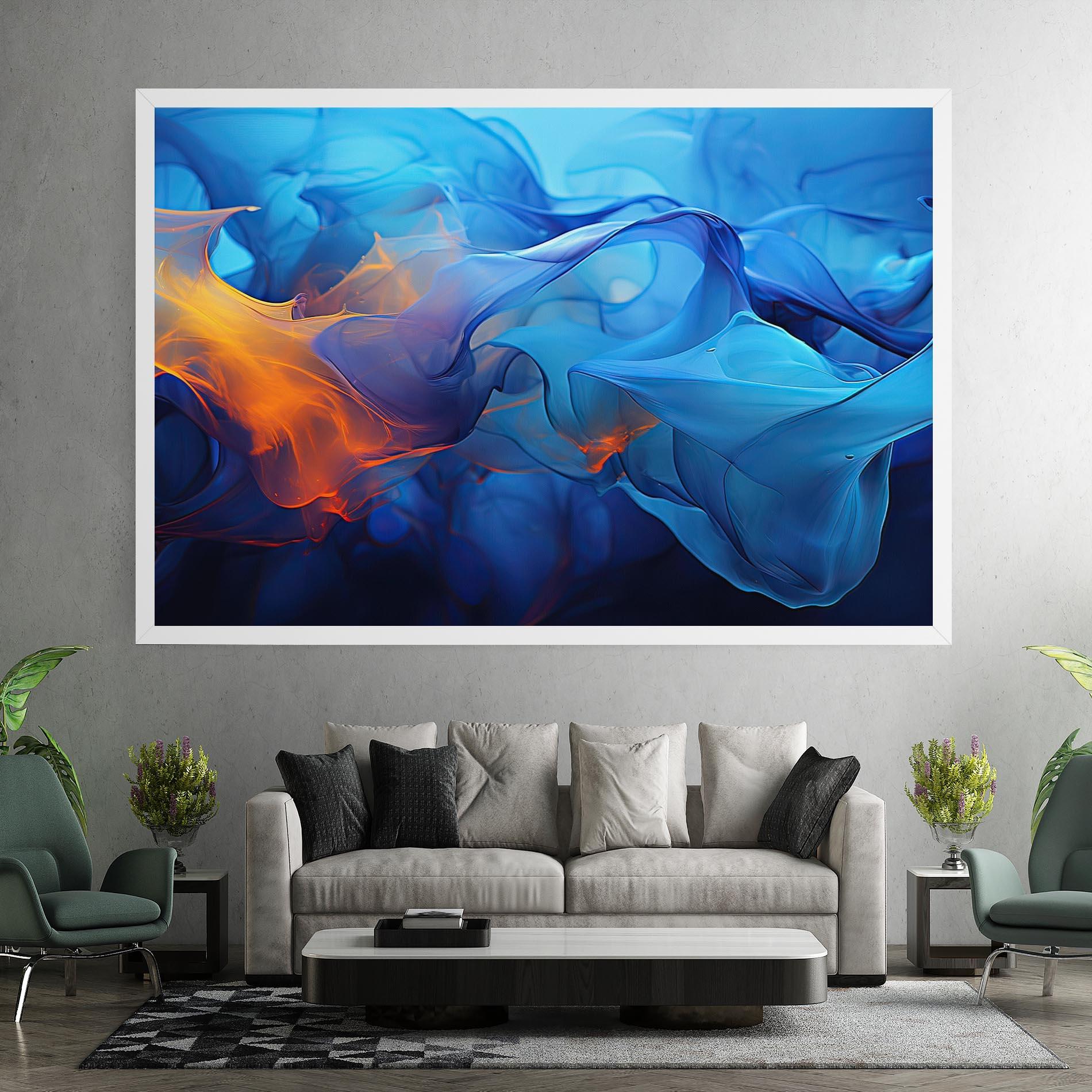 Tablou Canvas Blue Orange Floating mockup 7