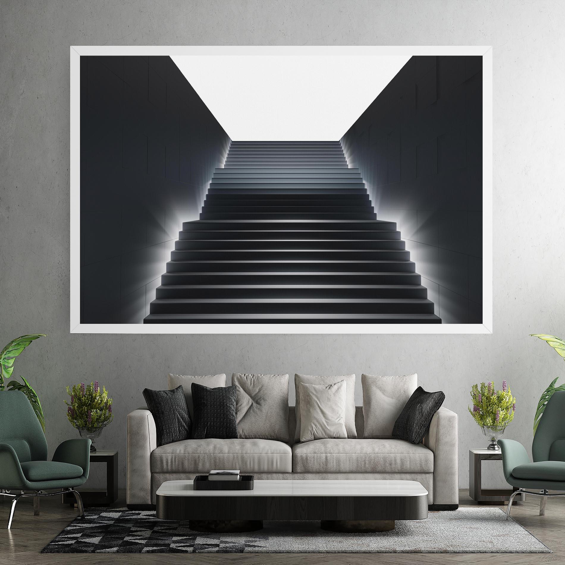 Tablou Canvas Dark Stairs mockup 7