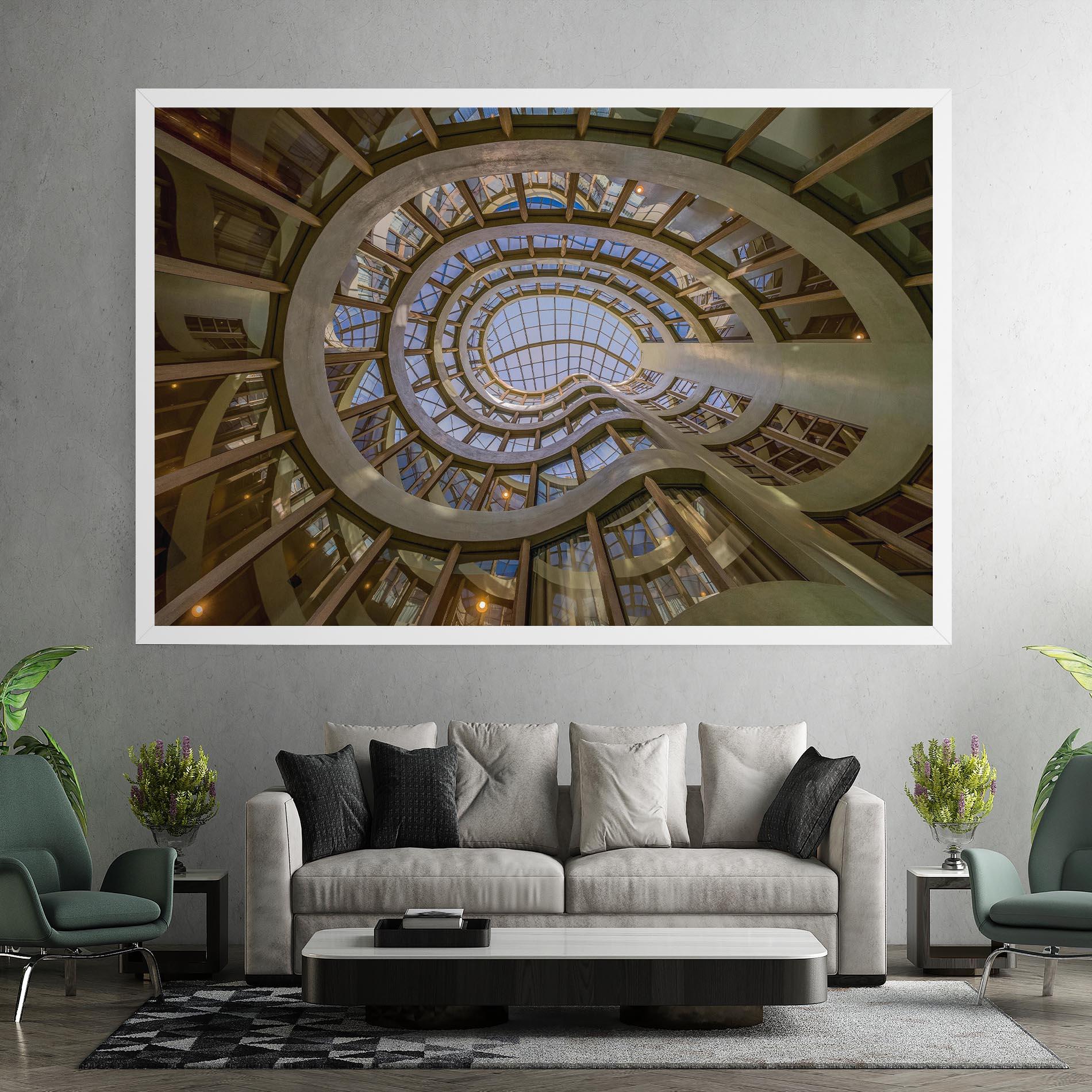 Tablou Canvas Glass Building mockup 7