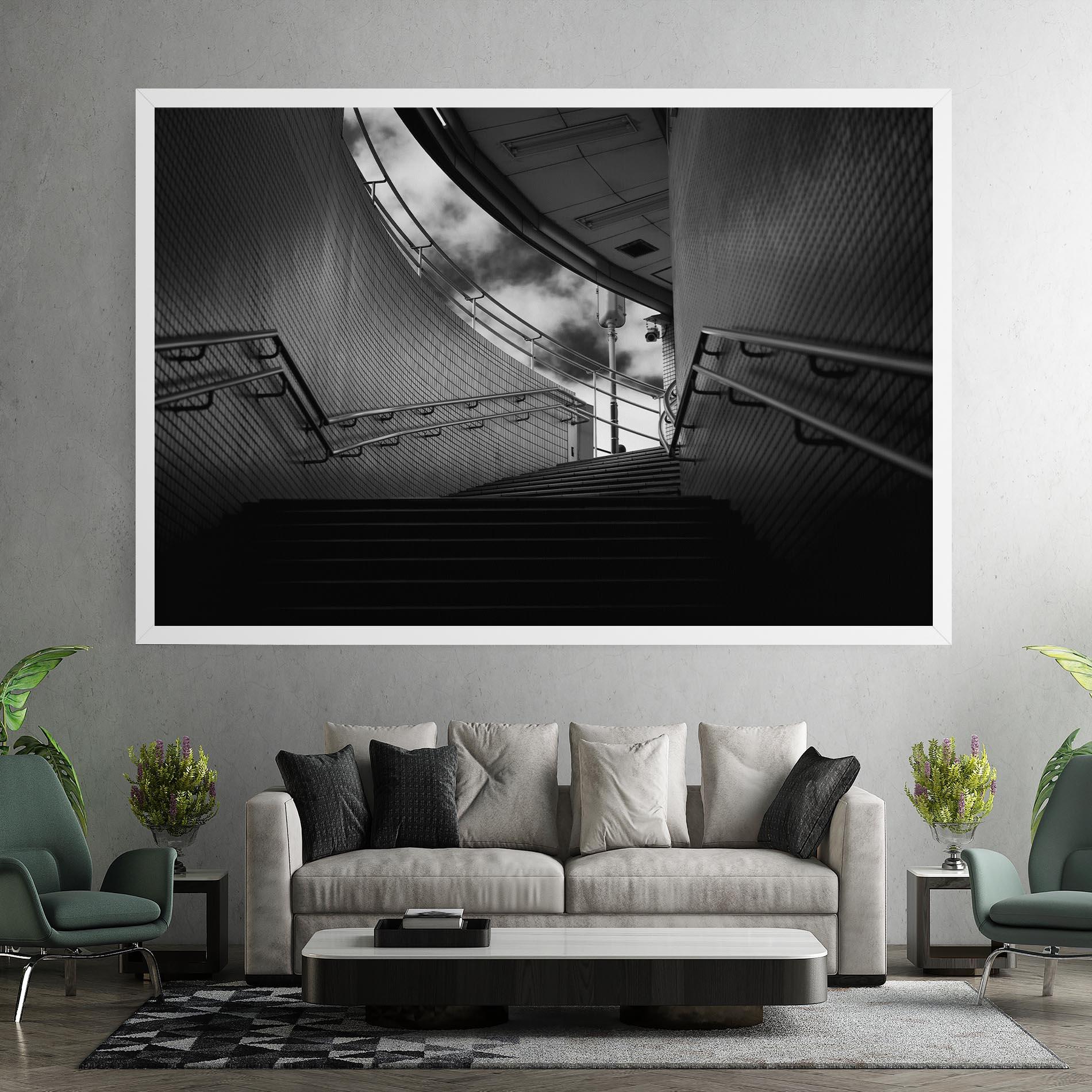 Tablou Canvas Grey Up Stairs mockup 7