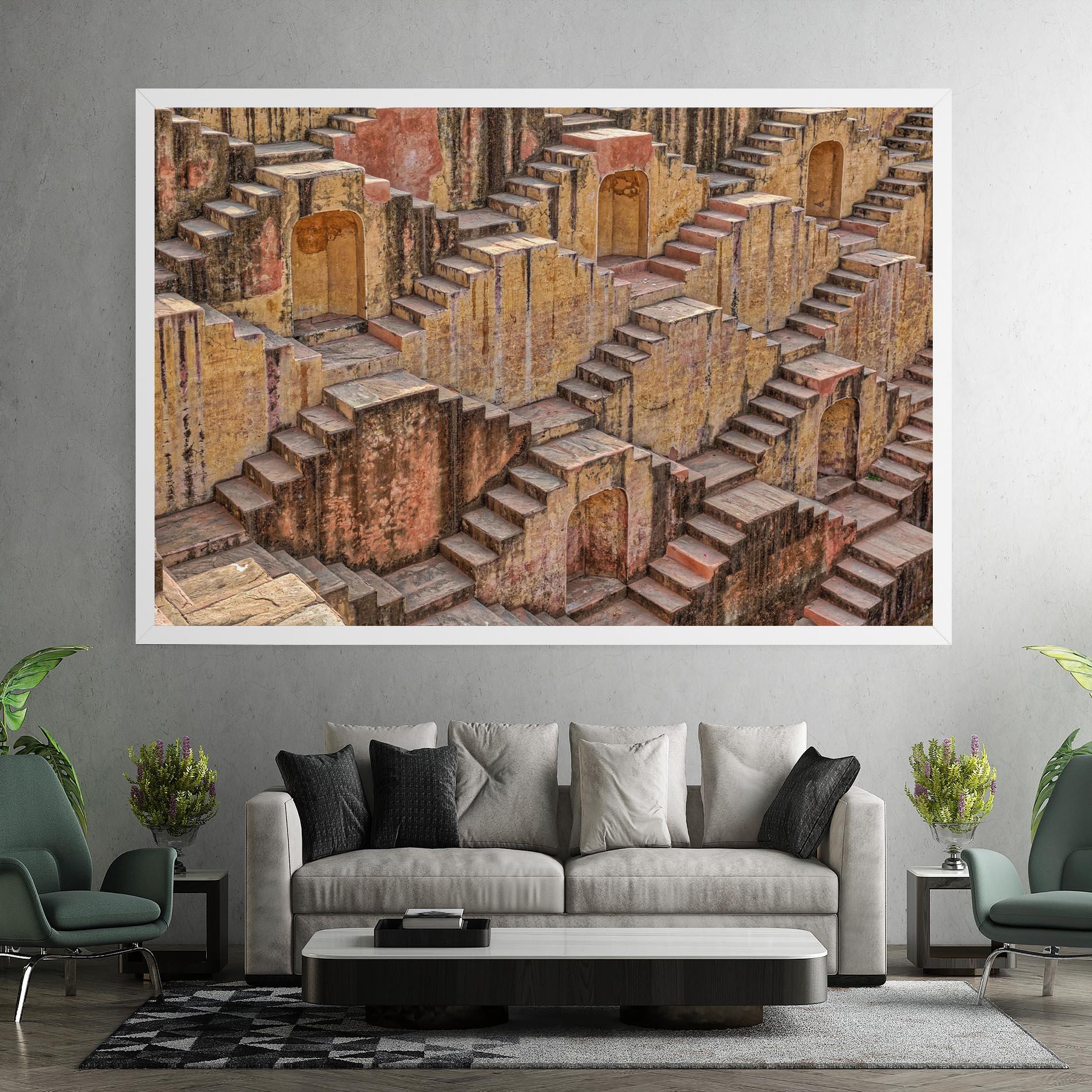 Tablou Canvas Old Brown Stairs mockup 7