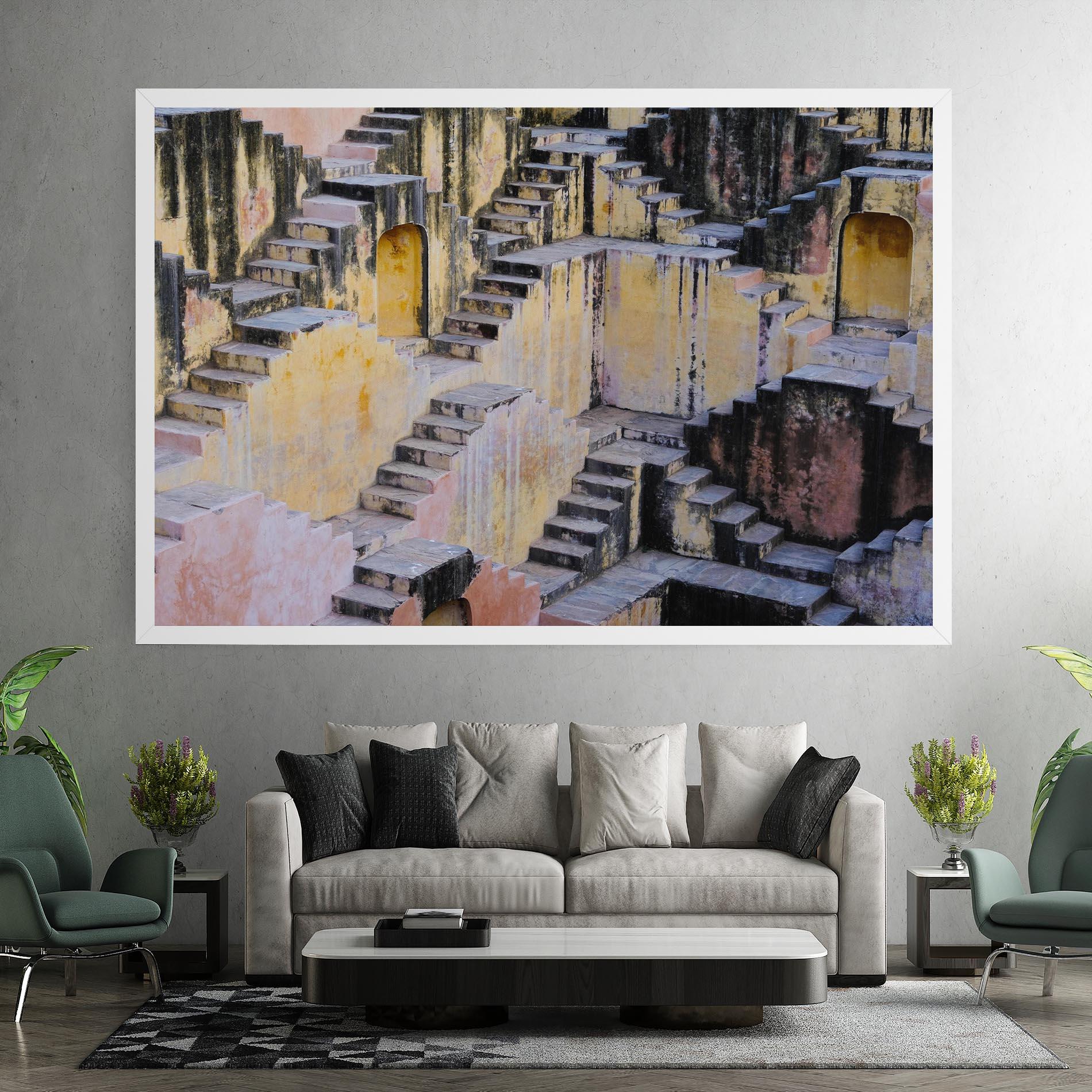 Tablou Canvas Old Yellow Stairs mockup 7