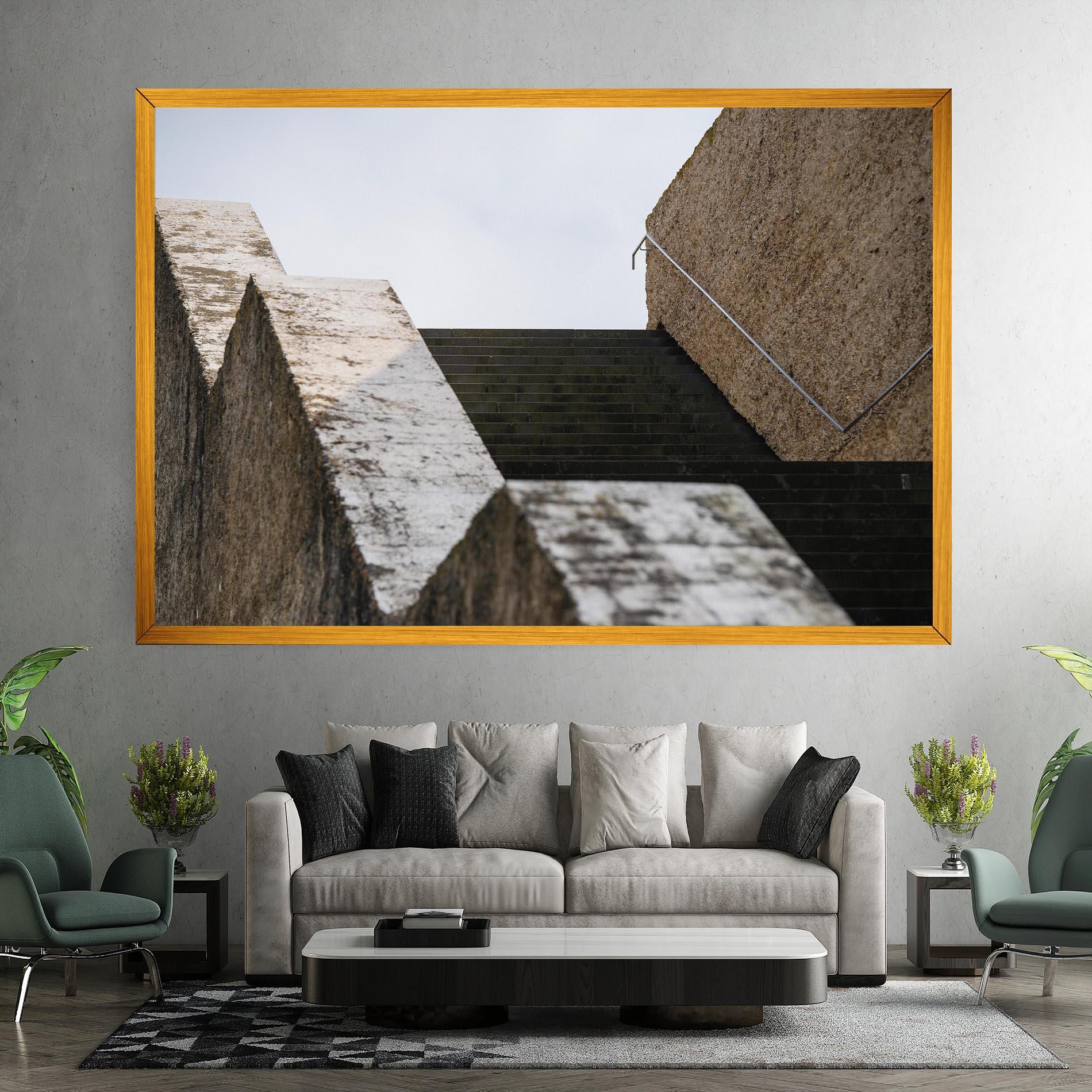 Tablou Canvas Black Stairs mockup 7