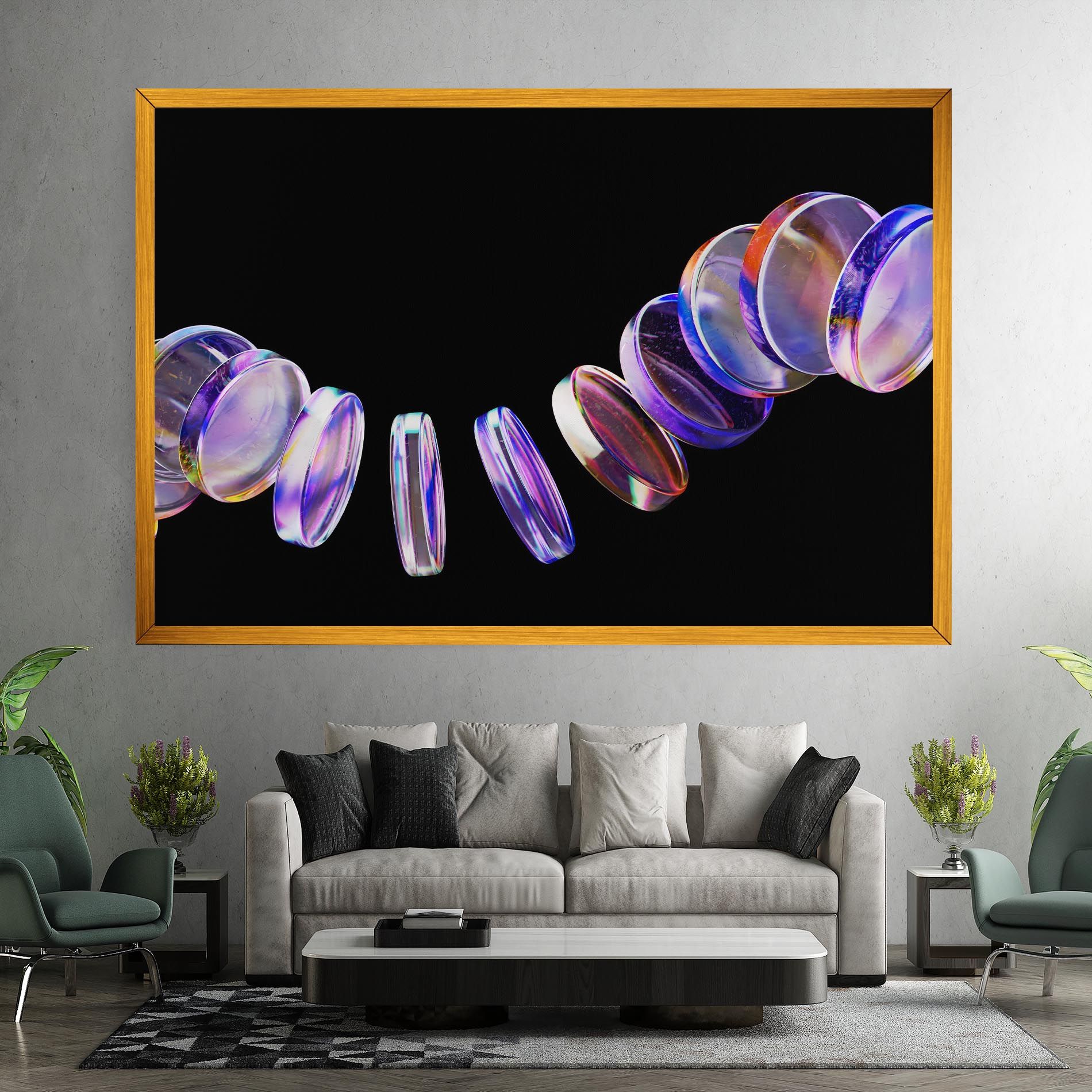 Circle Glass Floating mockup 7