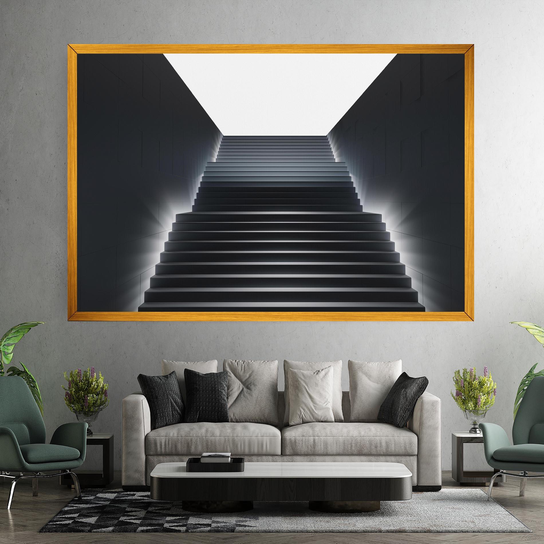 Tablou Canvas Dark Stairs mockup 7