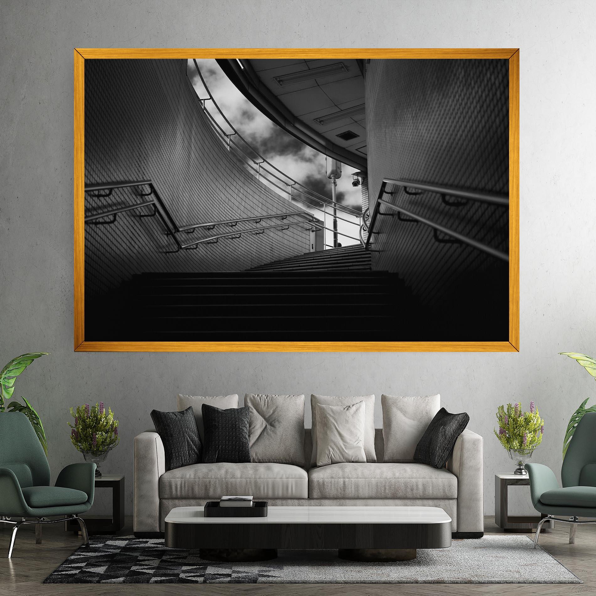 Tablou Canvas Grey Up Stairs mockup 7