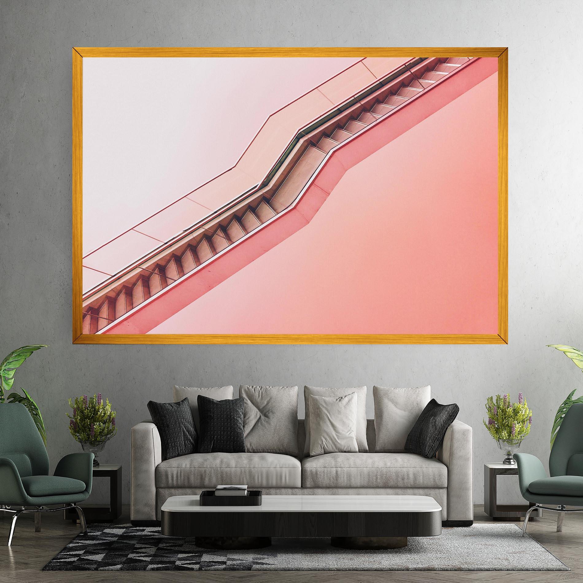 Tablou Canvas Pink Stairs mockup 7