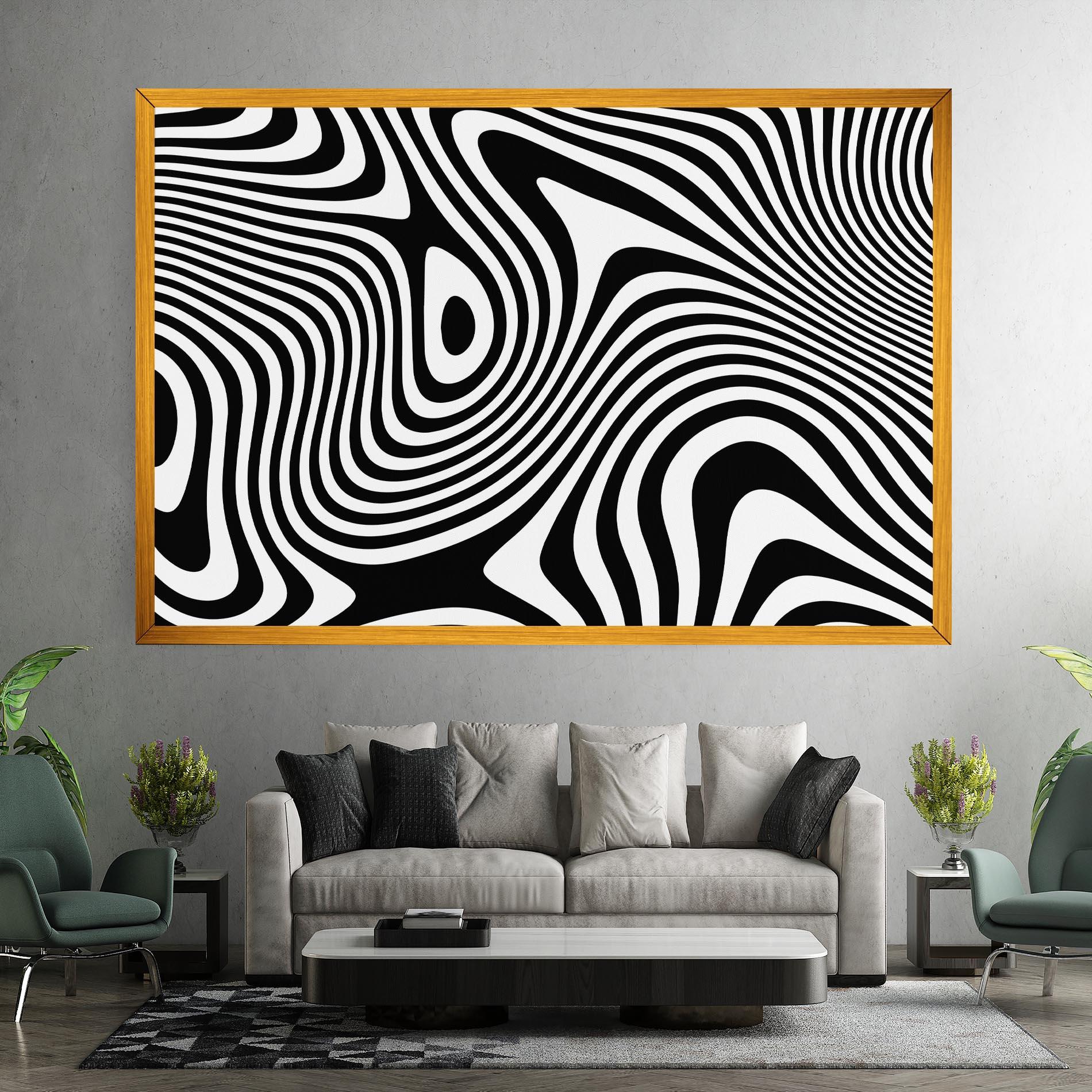 Tablou Canvas Wavy Stripes 01 mockup 7