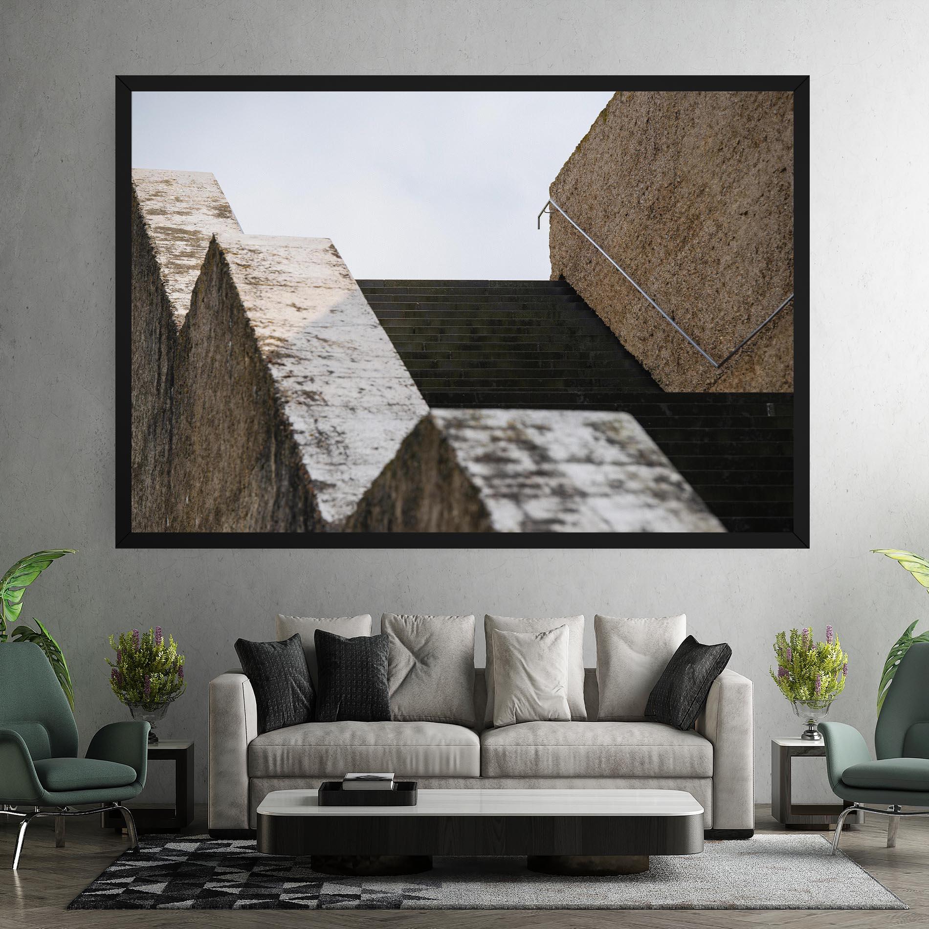 Tablou Canvas Black Stairs mockup 7