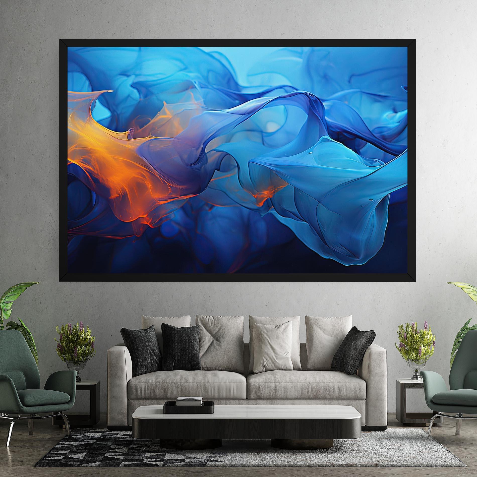 Tablou Canvas Blue Orange Floating mockup 7