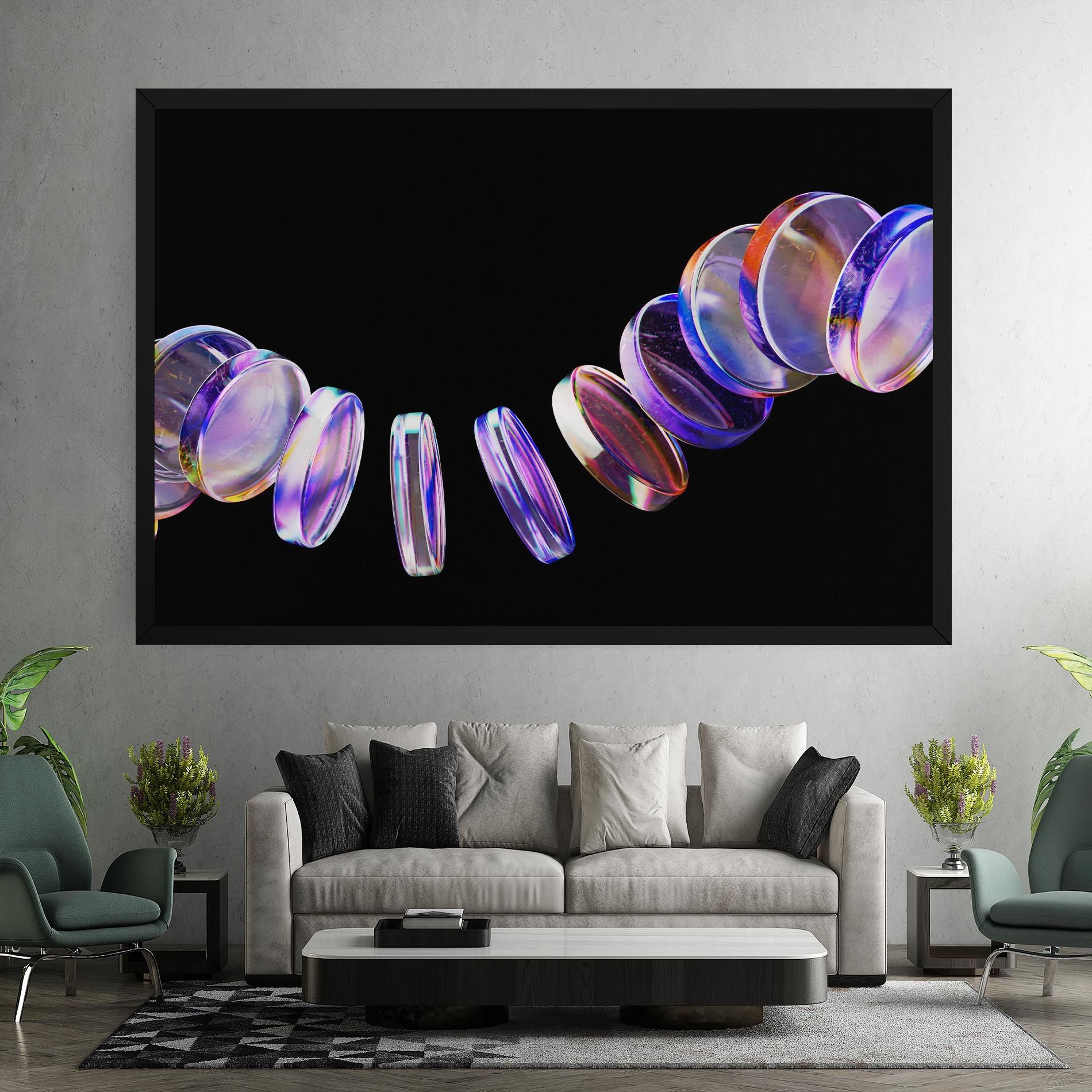 Circle Glass Floating mockup 7