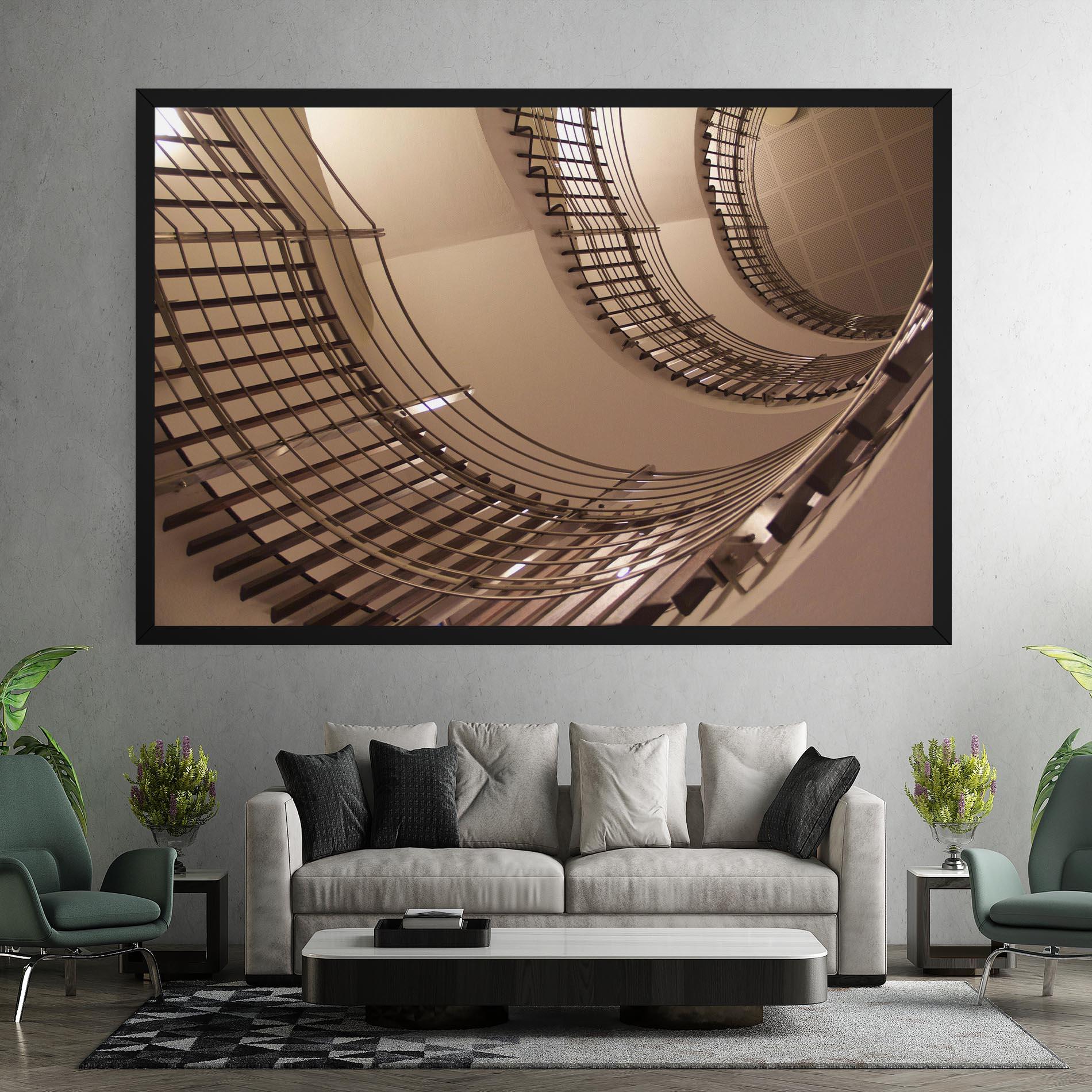 Tablou Canvas Cream Stairs mockup 7