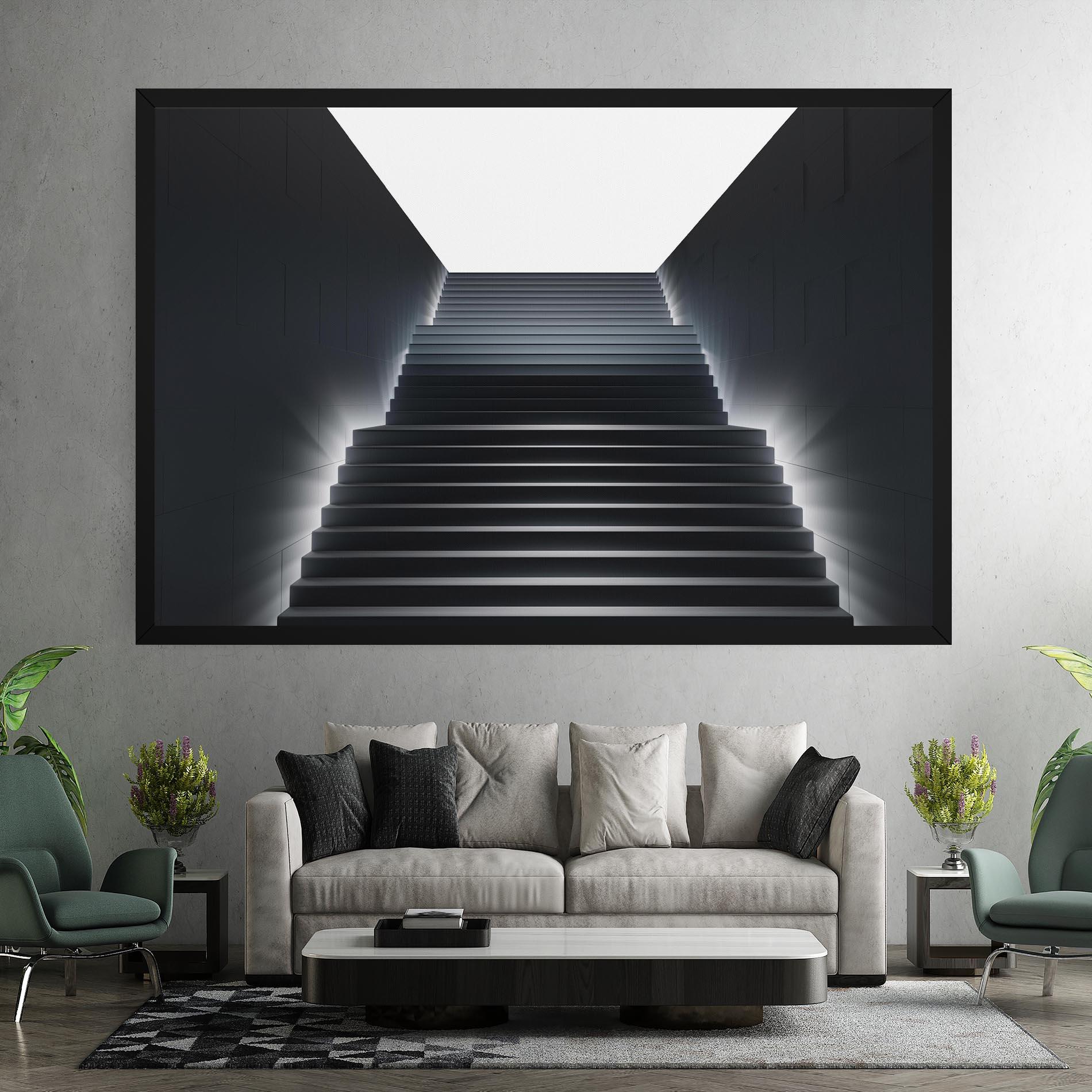 Tablou Canvas Dark Stairs mockup 7