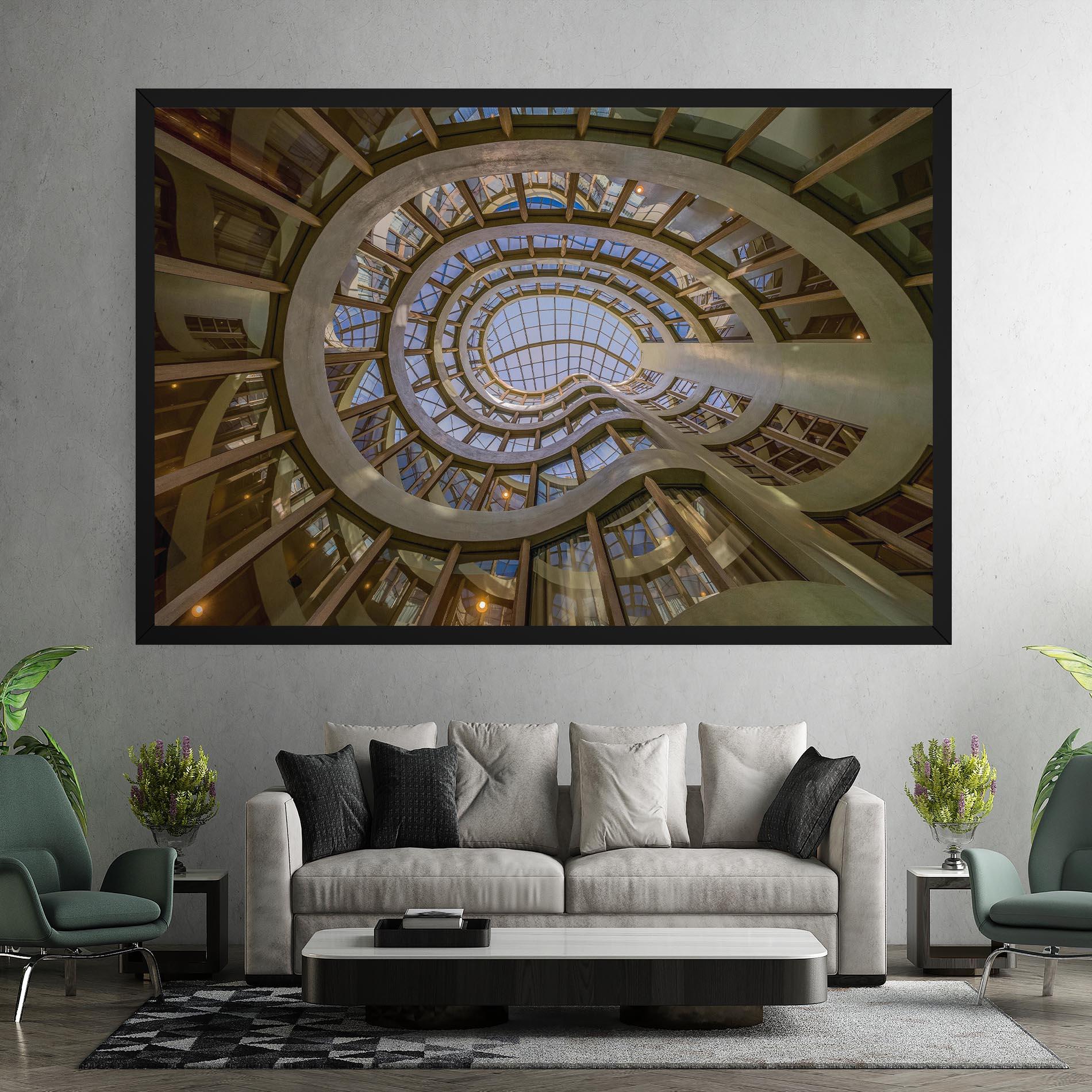 Tablou Canvas Glass Building mockup 7